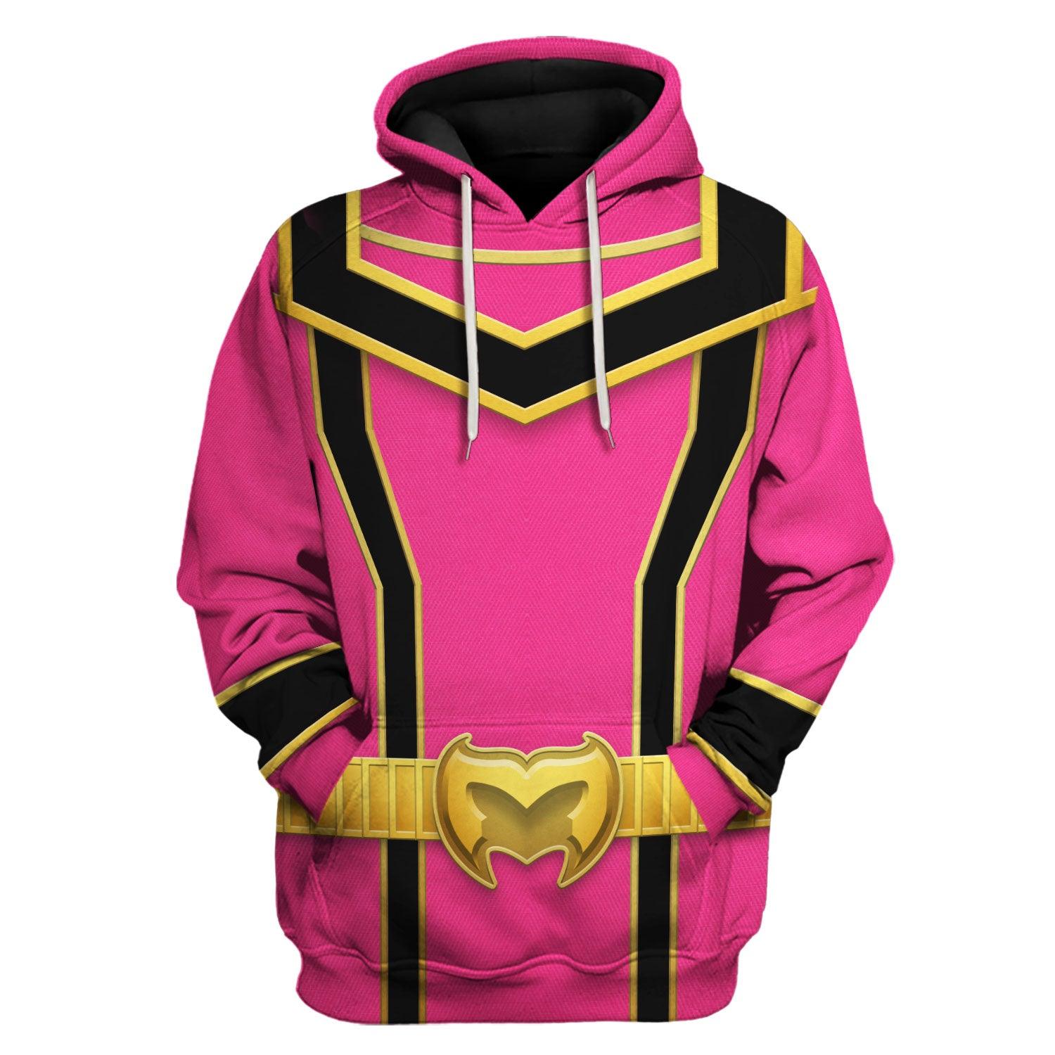 OodieGang Power Rangers Mystic Force (2006) Pink Costume Hoodie Sweatshirt T-Shirt Tracksuit - OodieGang.com
