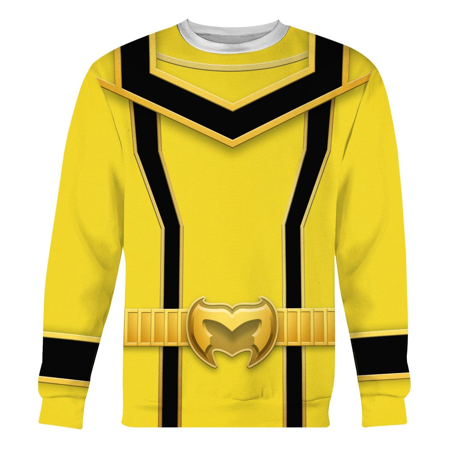 OodieGang Power Rangers Mystic Force (2006) Yellow Costume Hoodie Sweatshirt T-Shirt Tracksuit - OodieGang.com