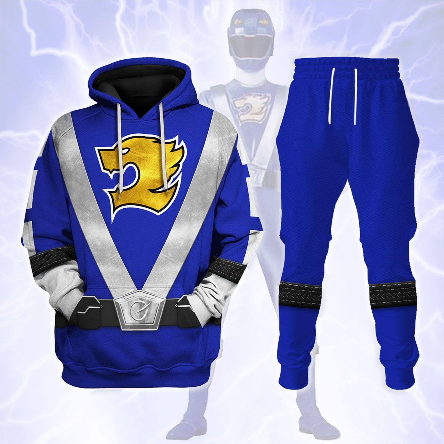 Gearhomie Power Rangers RPM (2009) Blue Costume Hoodie Sweatshirt T-Shirt Tracksuit - Gearhomie.com