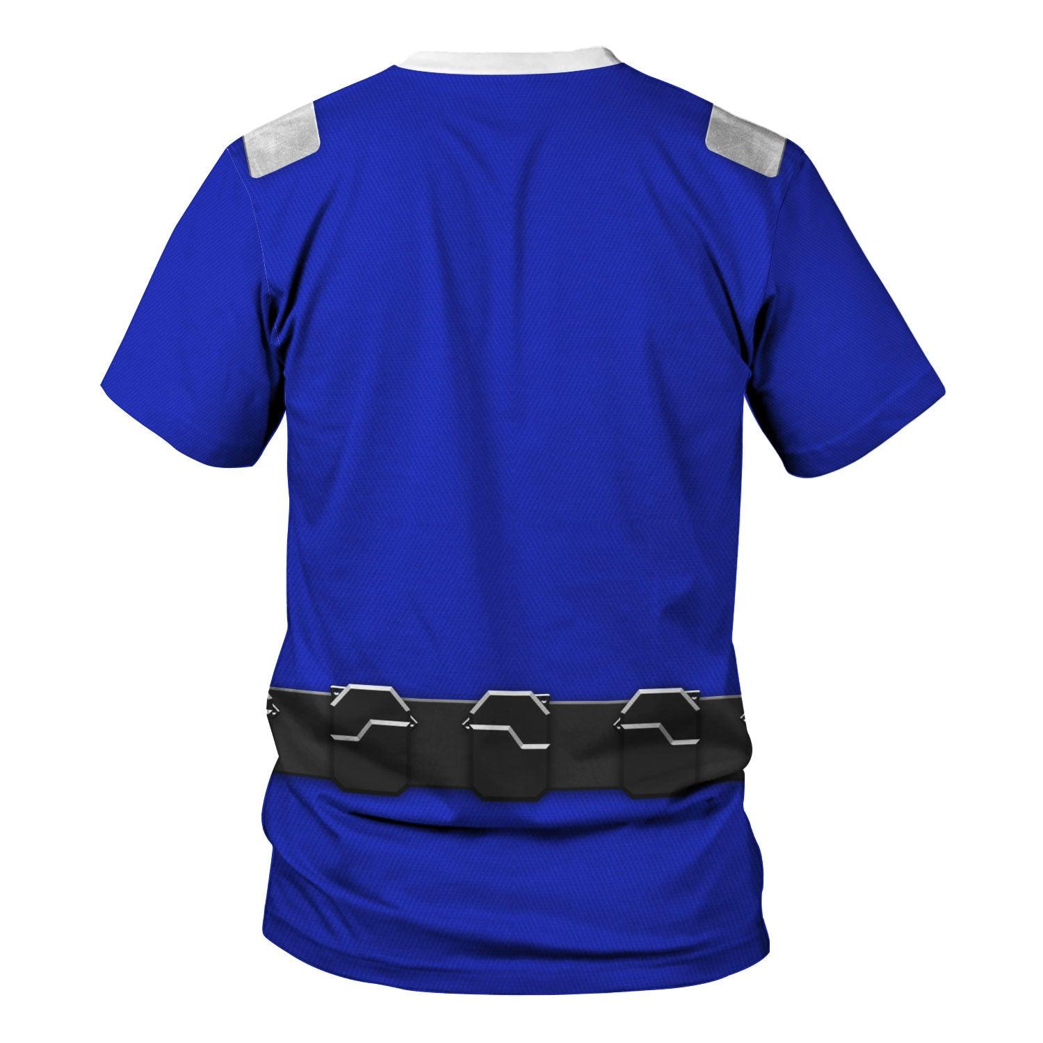 Gearhomie Power Rangers RPM (2009) Blue Costume Hoodie Sweatshirt T-Shirt Tracksuit - Gearhomie.com