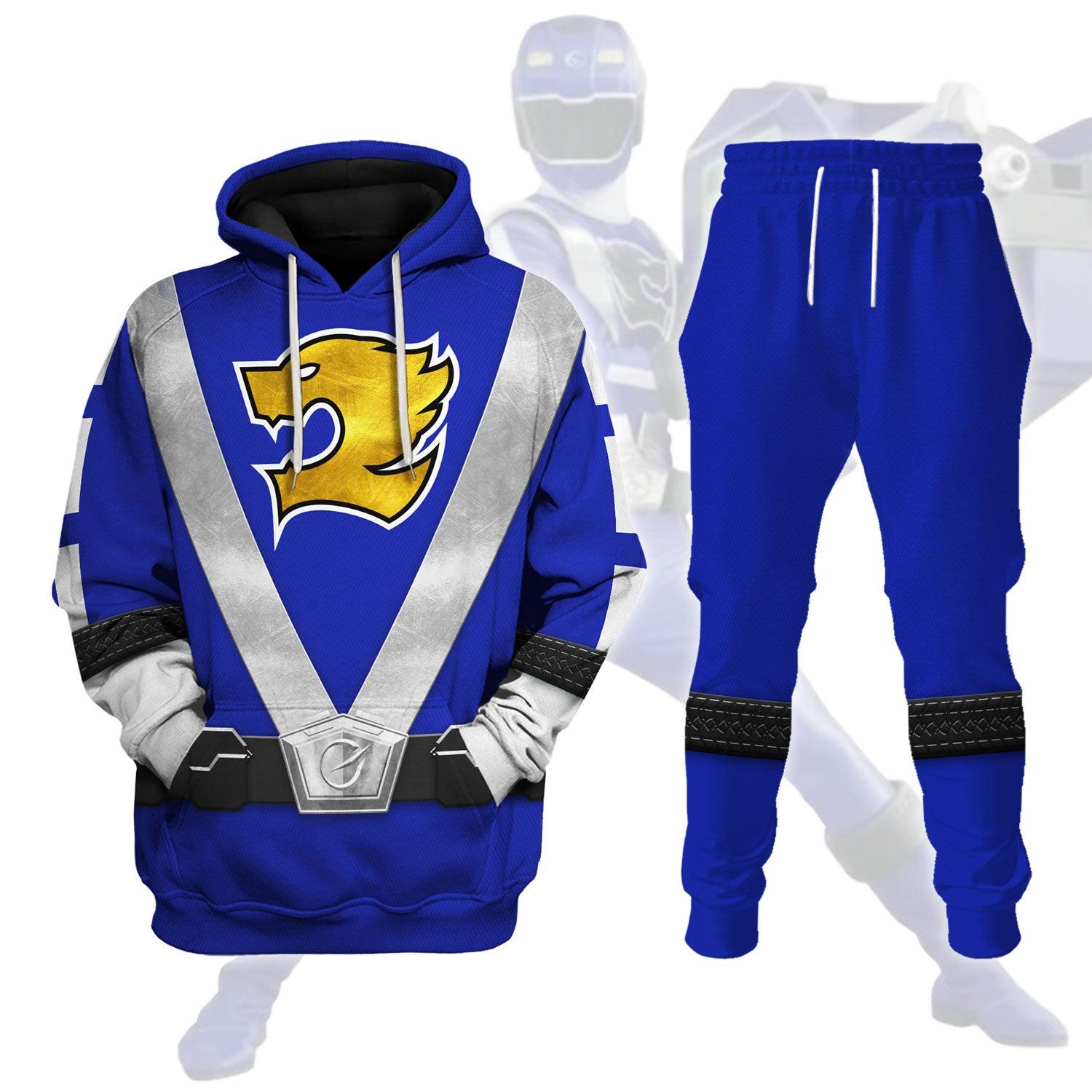 Gearhomie Power Rangers RPM (2009) Blue Costume Hoodie Sweatshirt T-Shirt Tracksuit - Gearhomie.com
