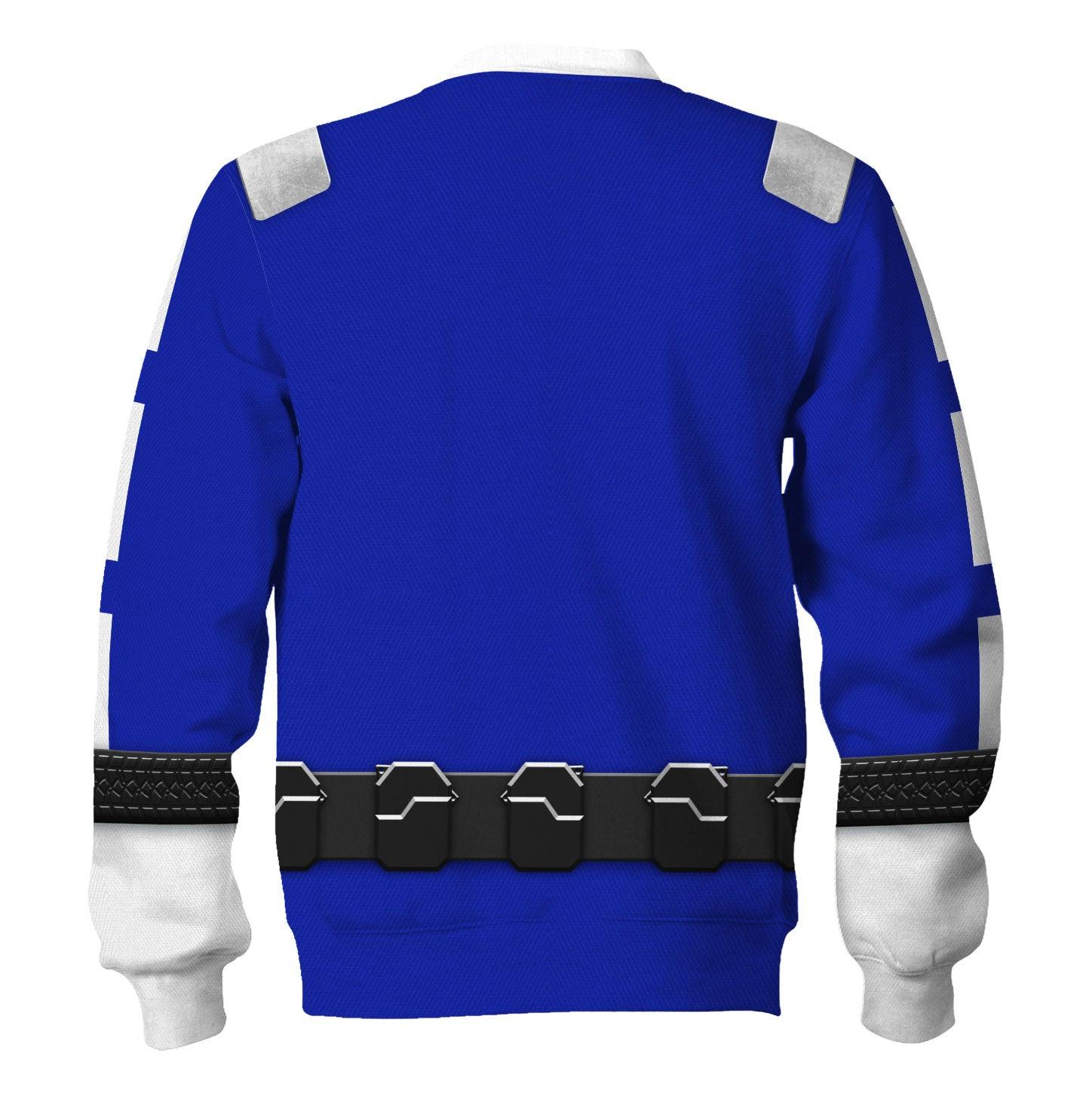 Gearhomie Power Rangers RPM (2009) Blue Costume Hoodie Sweatshirt T-Shirt Tracksuit - Gearhomie.com