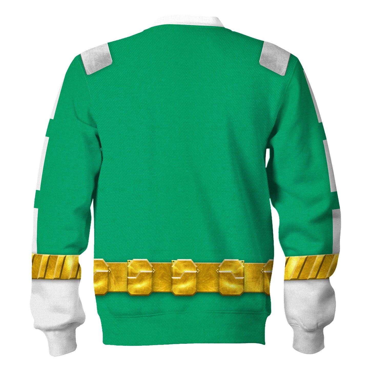 OodieGang Power Rangers RPM (2009) Green Costume Hoodie Sweatshirt T-Shirt Tracksuit - OodieGang.com