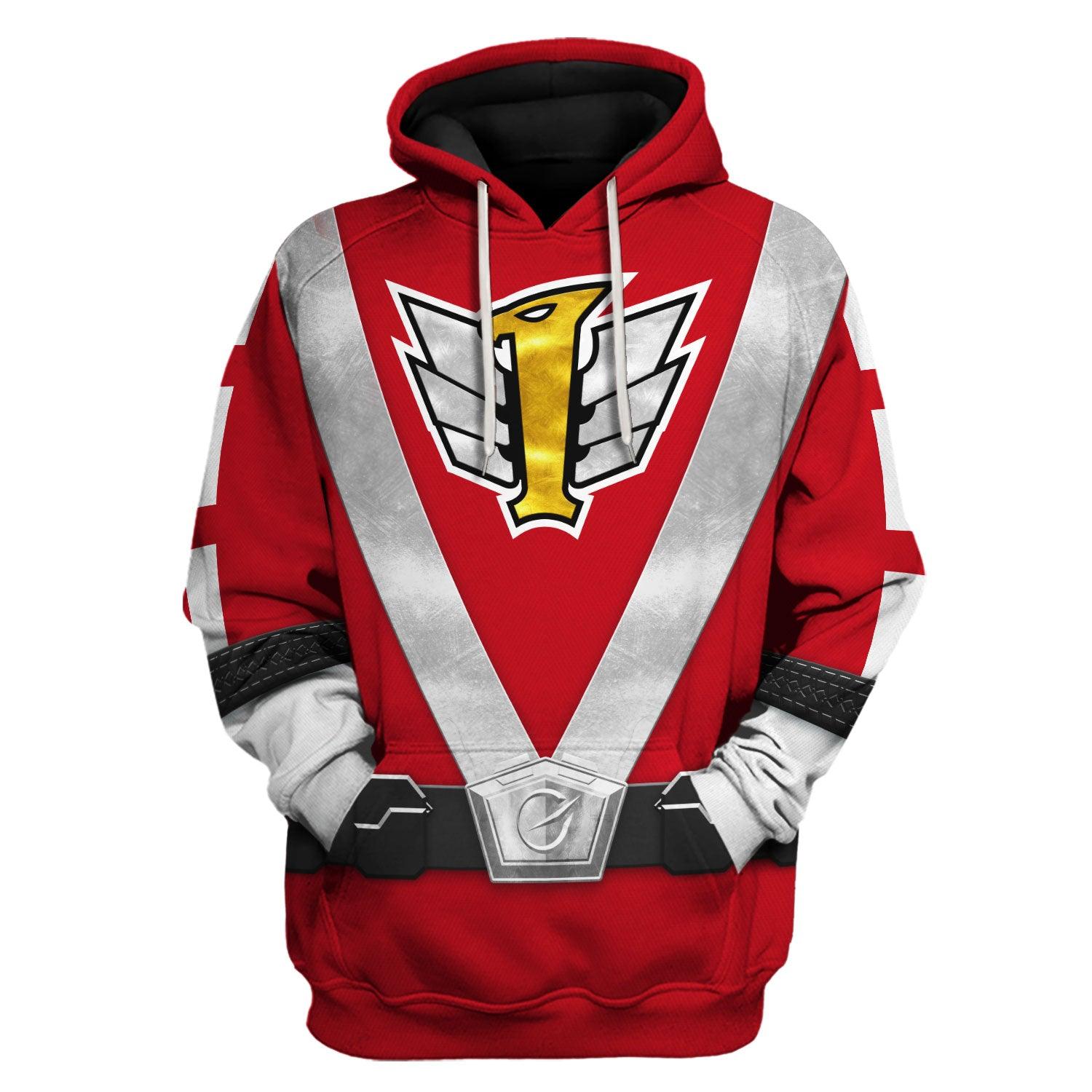 Gearhomie Power Rangers RPM (2009) Red Costume Hoodie Sweatshirt T-Shirt Tracksuit - Gearhomie.com