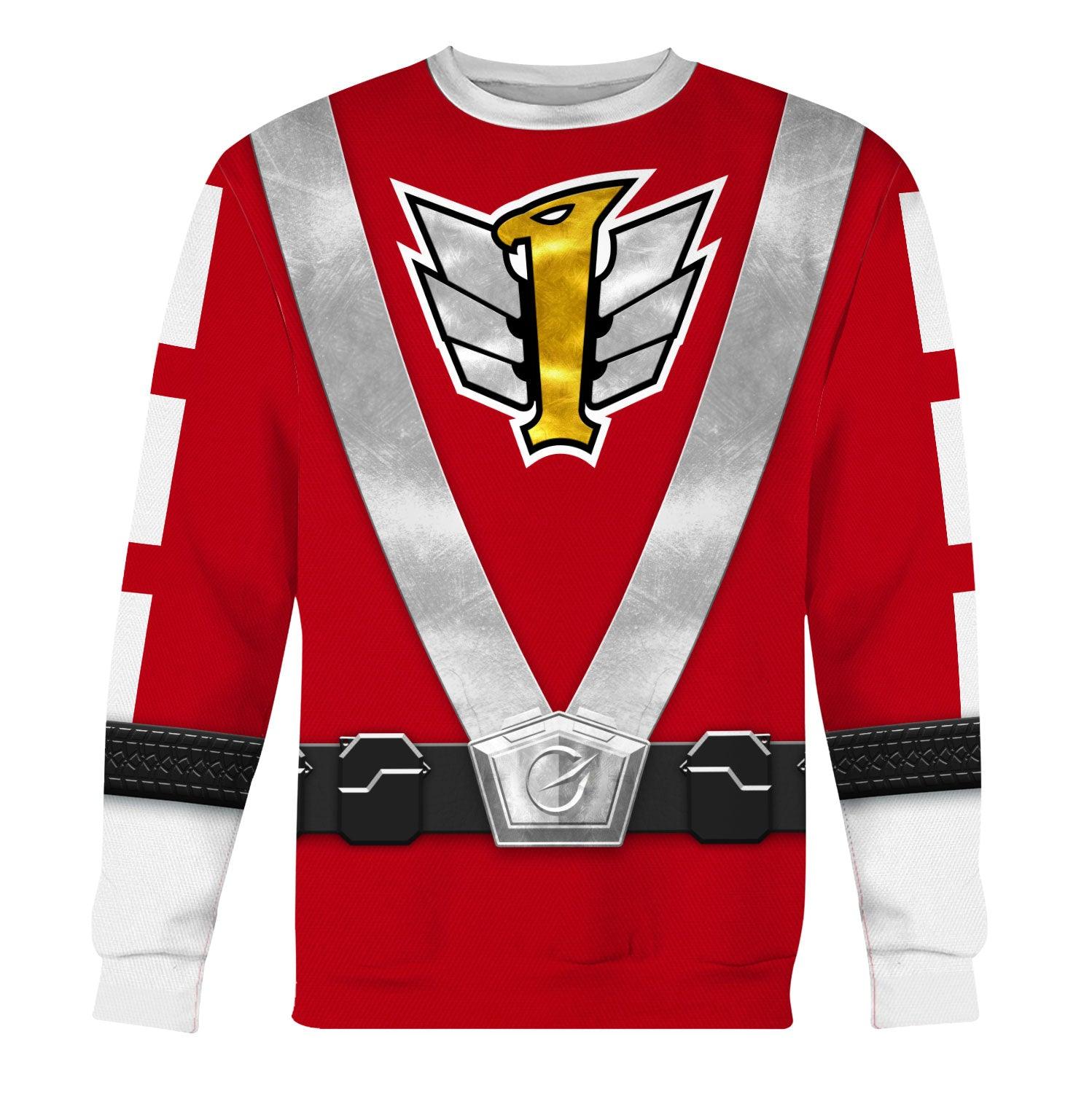 Gearhomie Power Rangers RPM (2009) Red Costume Hoodie Sweatshirt T-Shirt Tracksuit - Gearhomie.com