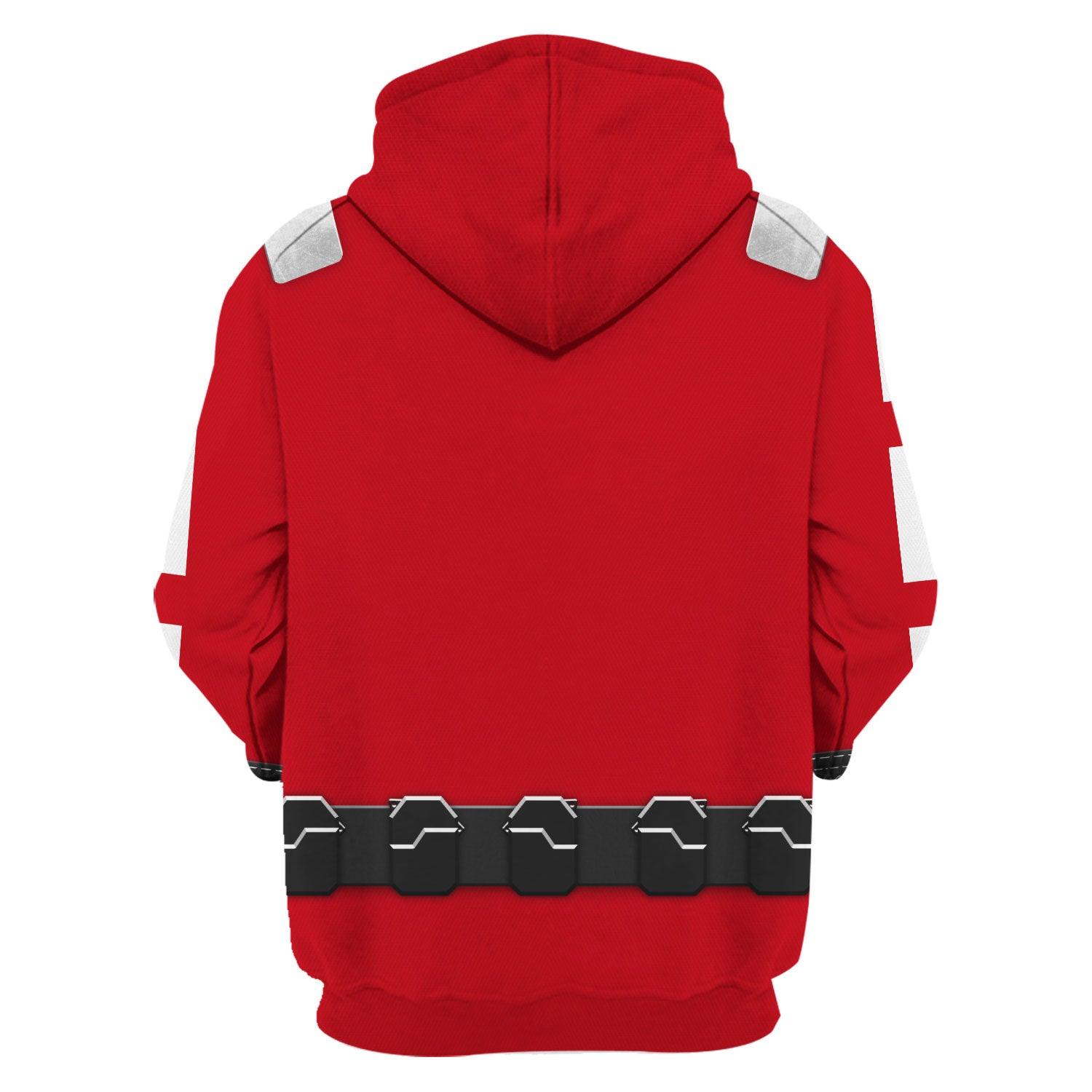 Gearhomie Power Rangers RPM (2009) Red Costume Hoodie Sweatshirt T-Shirt Tracksuit - Gearhomie.com