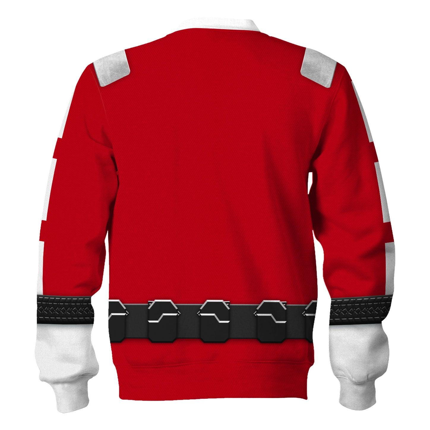 Gearhomie Power Rangers RPM (2009) Red Costume Hoodie Sweatshirt T-Shirt Tracksuit - Gearhomie.com