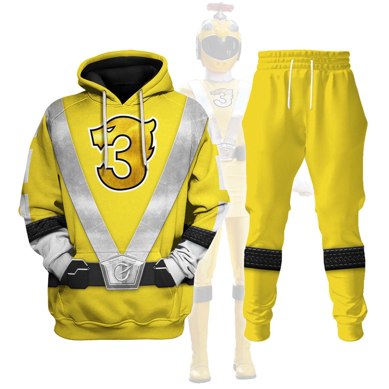 Gearhomie Power Rangers RPM (2009) Yellow Costume Hoodie Sweatshirt T-Shirt Tracksuit - Gearhomie.com