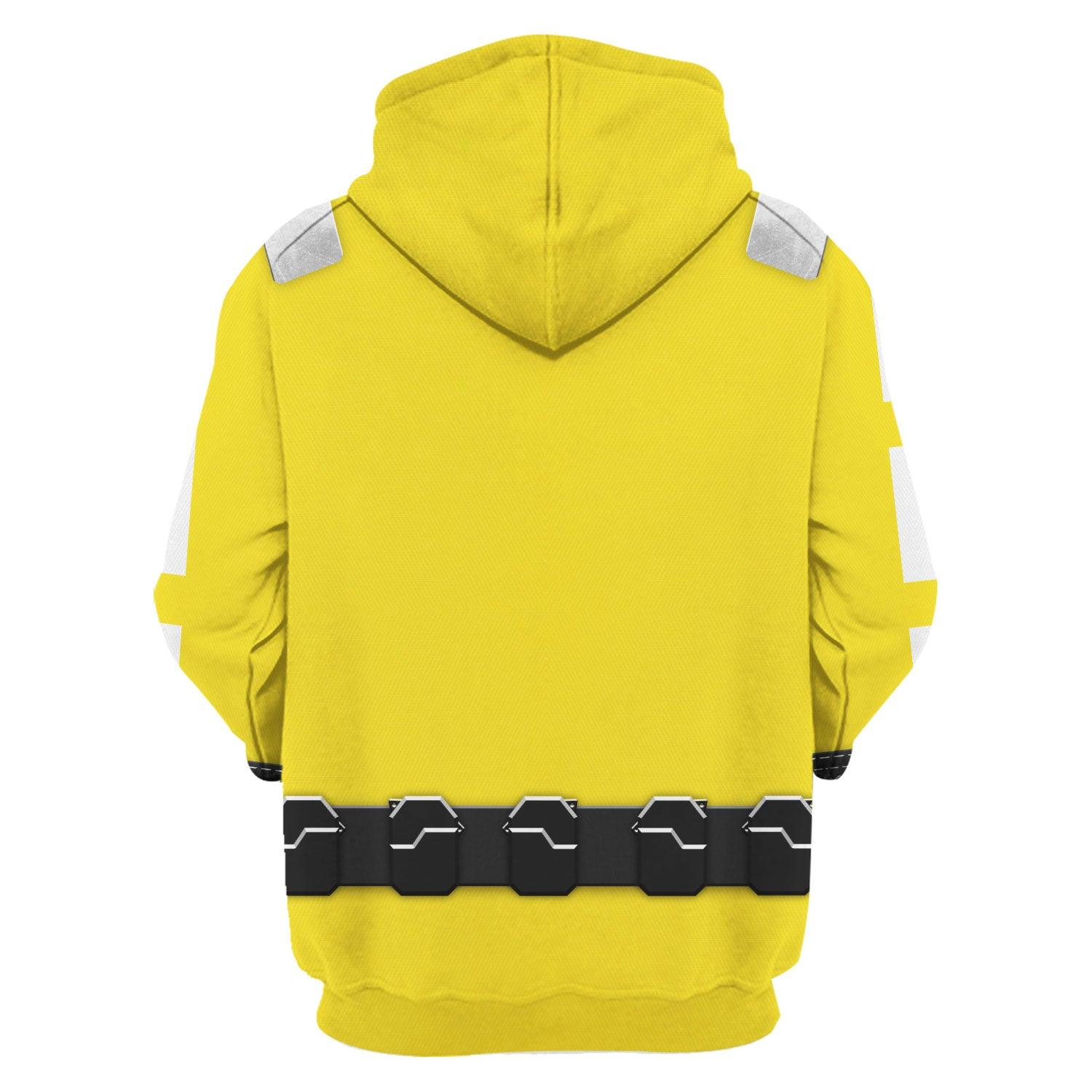 Gearhomie Power Rangers RPM (2009) Yellow Costume Hoodie Sweatshirt T-Shirt Tracksuit - Gearhomie.com