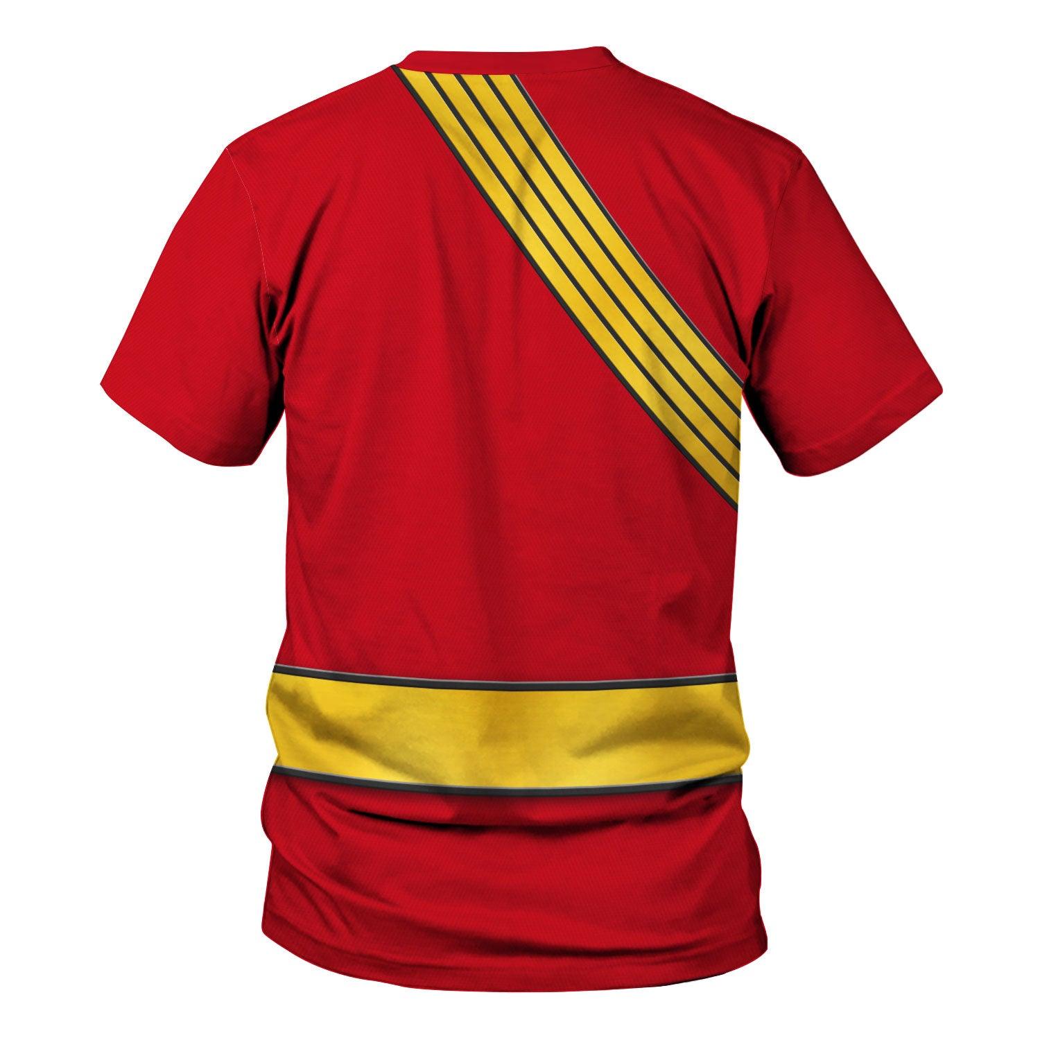 Gearhomie Power Rangers Wild Force Red Costume Hoodie Sweatshirt T-Shirt Tracksuit - Gearhomie.com