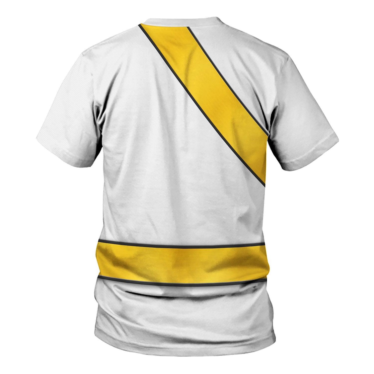 OodieGang Power Rangers Wild Force White Costume Hoodie Sweatshirt T-Shirt Tracksuit - OodieGang.com