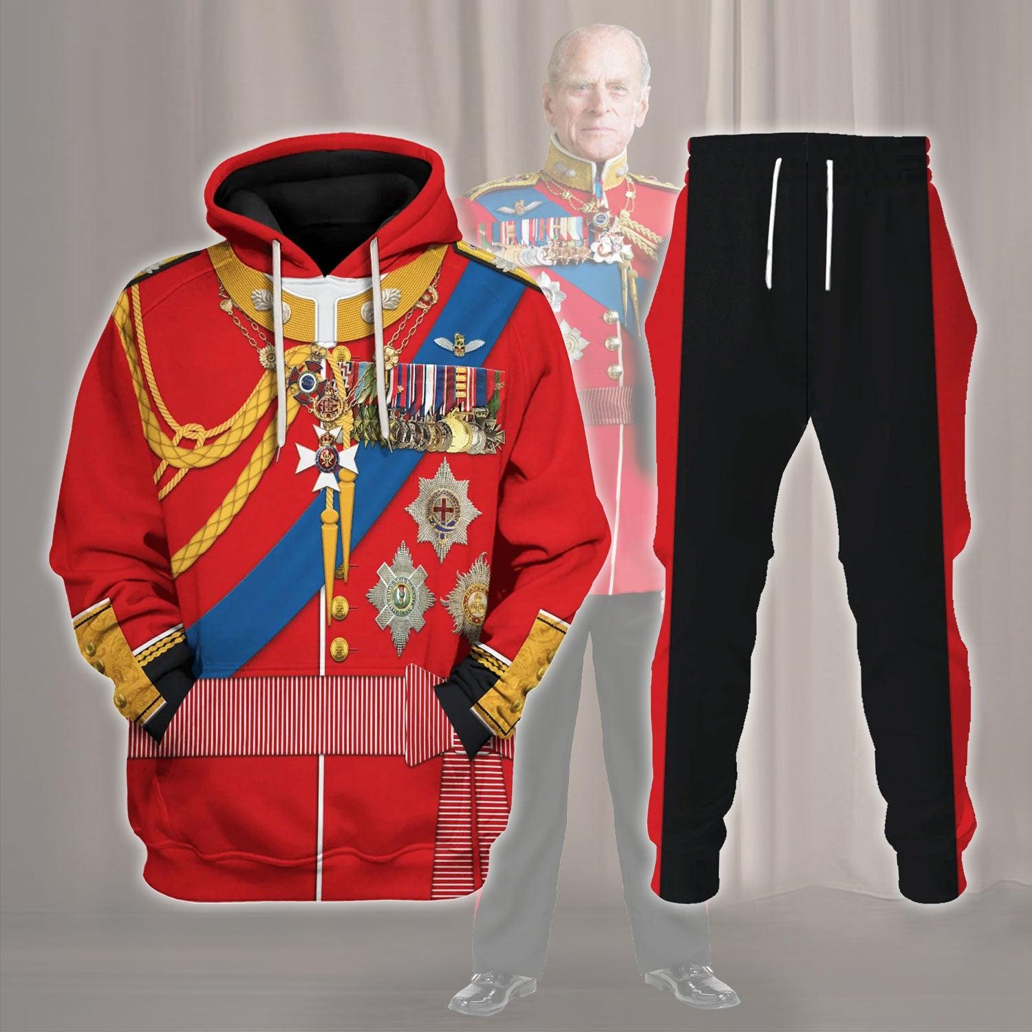 Gearhomie Prince Philip, Duke of Edinburgh Costume Hoodie Sweatshirt T-Shirt Tracksuit - Gearhomie.com