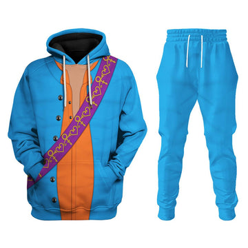 Gearhomie Prince Suit Turquoise and Orange All-Over Print Unisex Pullover Hoodie, Sweatshirt, T-Shirt, and Swatpants - Gearhomie.com