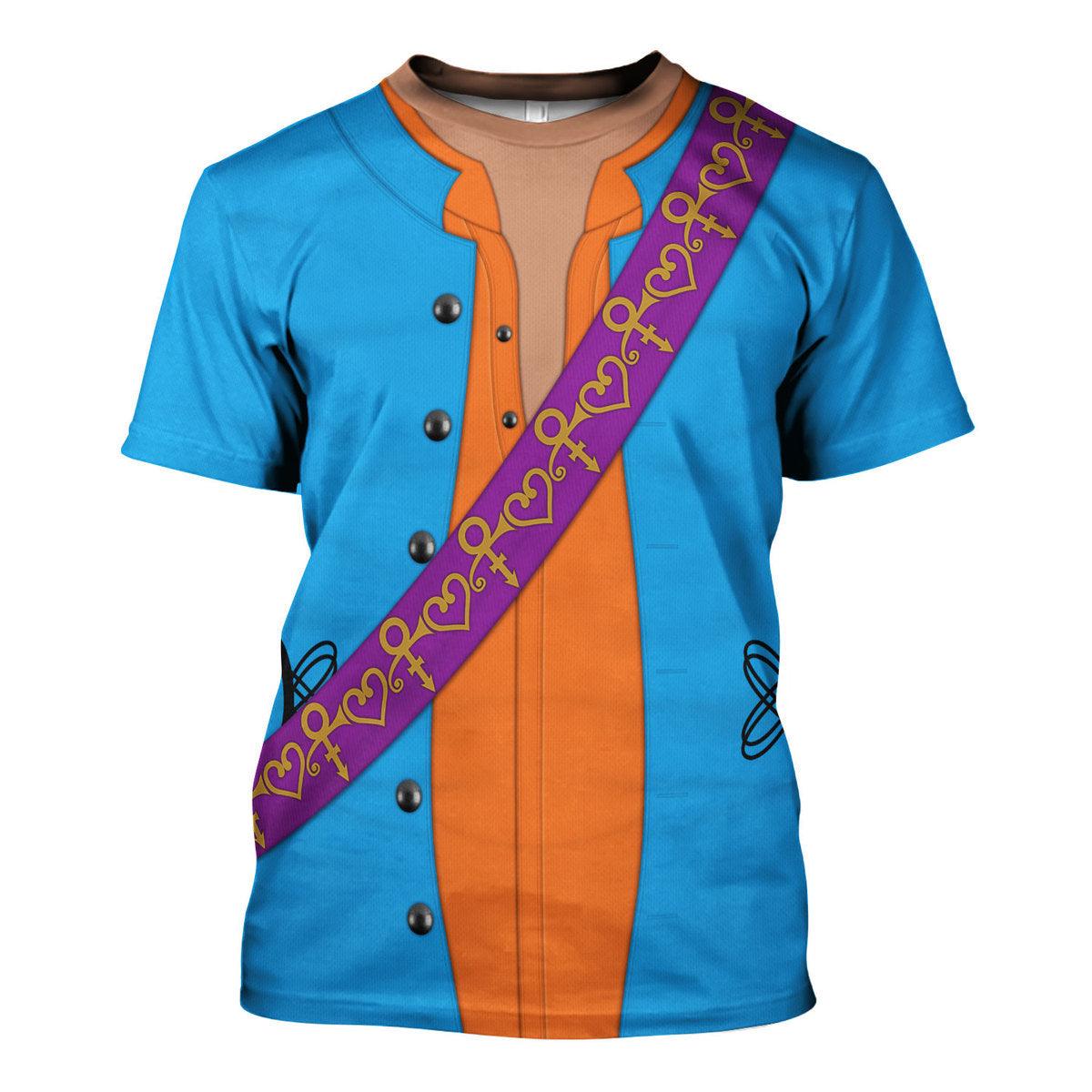 Gearhomie Prince Suit Turquoise and Orange All-Over Print Unisex Pullover Hoodie, Sweatshirt, T-Shirt, and Swatpants - Gearhomie.com