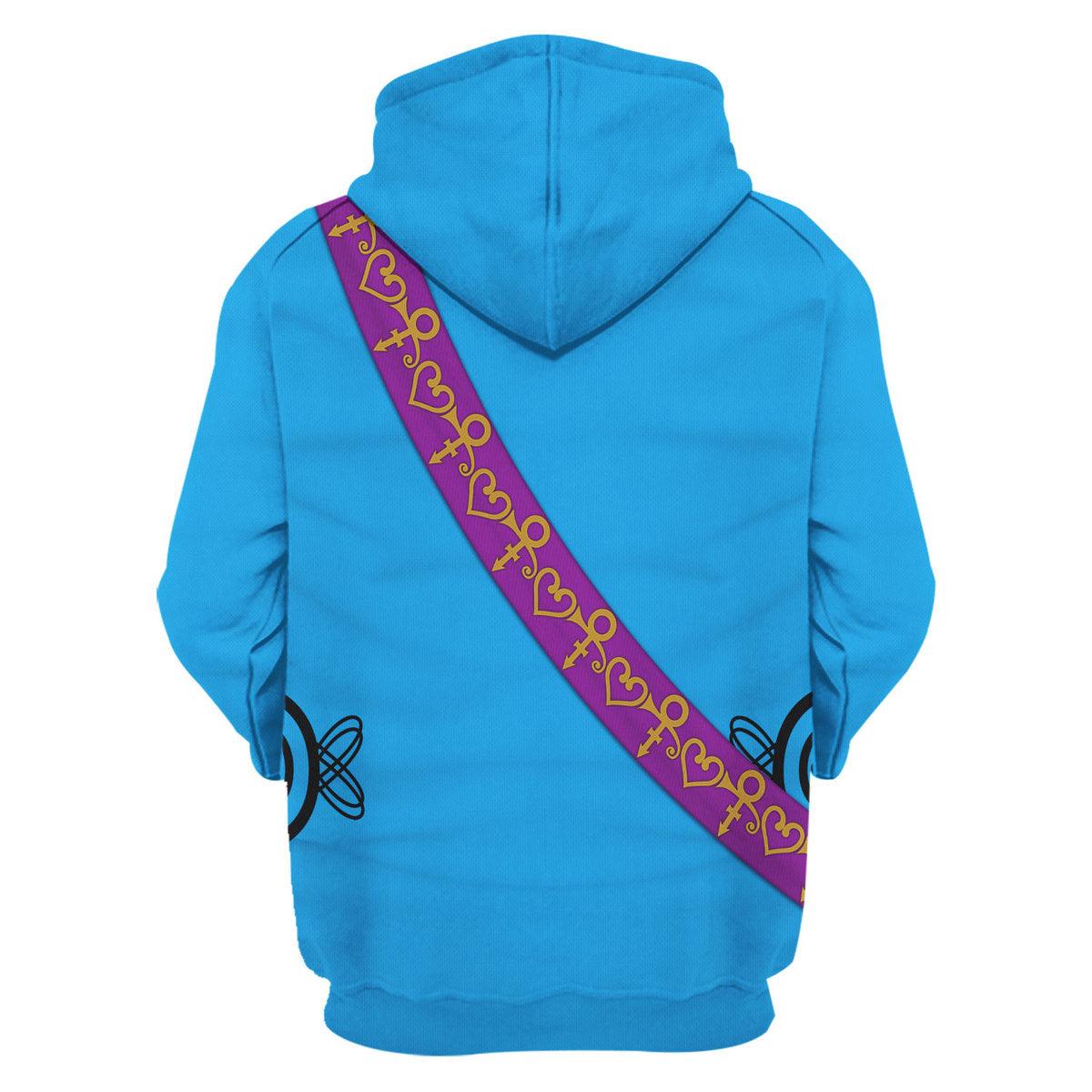 Gearhomie Prince Suit Turquoise and Orange All-Over Print Unisex Pullover Hoodie, Sweatshirt, T-Shirt, and Swatpants - Gearhomie.com