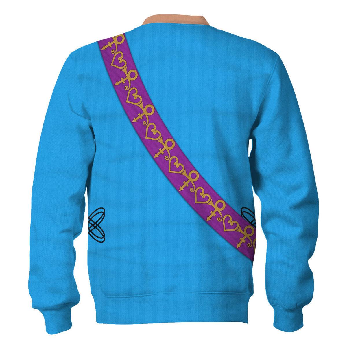 Gearhomie Prince Suit Turquoise and Orange All-Over Print Unisex Pullover Hoodie, Sweatshirt, T-Shirt, and Swatpants - Gearhomie.com