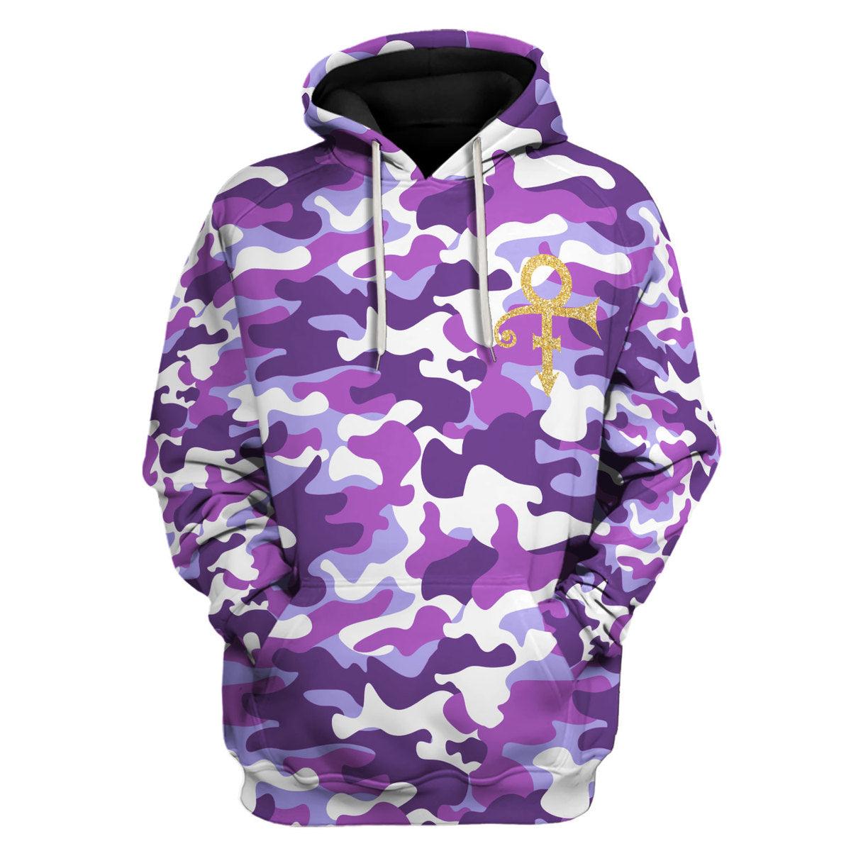 YMskins Purple Camo Premium Sherpa Lined Unisex Pullover Hoodie, Sweatshirt, T-Shirt
