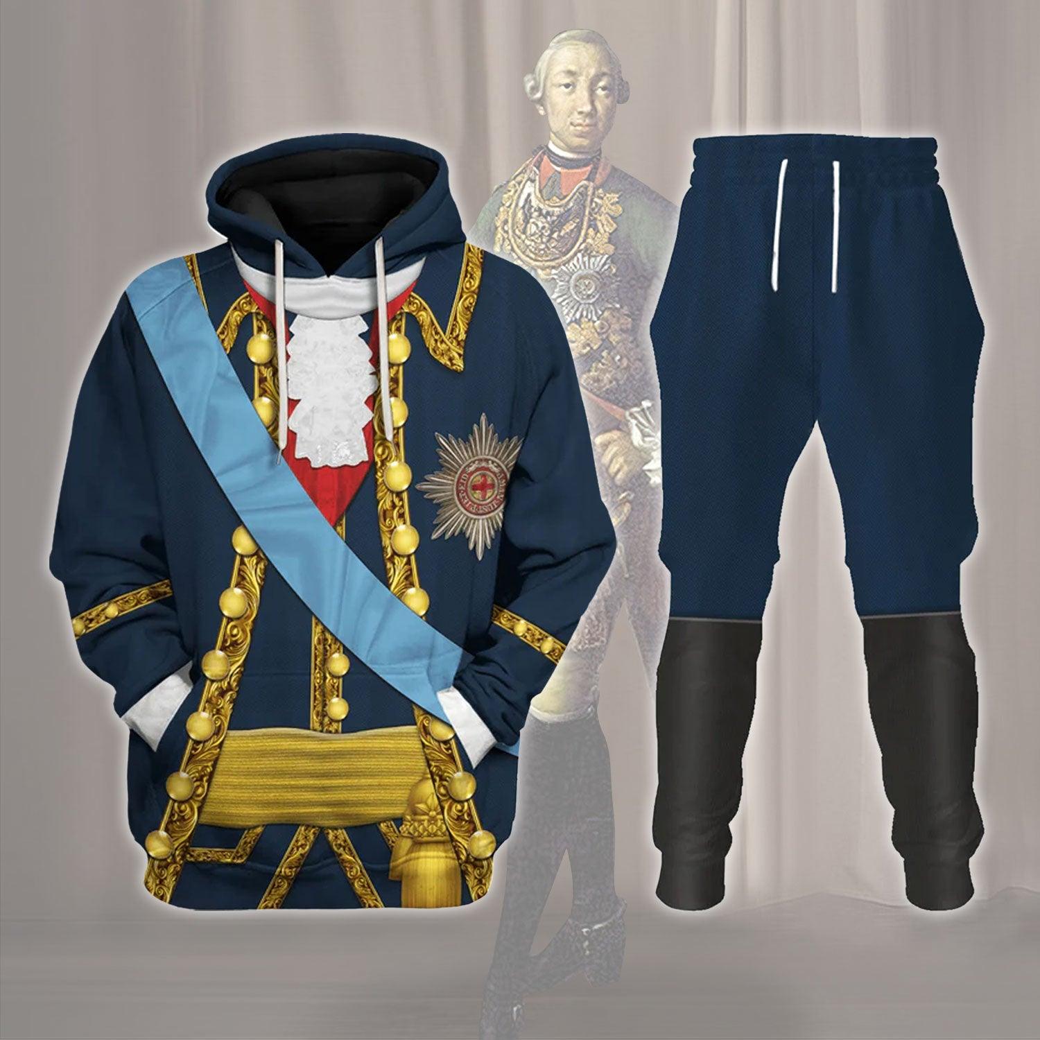 Gearhomie Pyotr III King Of Russia Costume Hoodie Sweatshirt T-Shirt Tracksuit - Gearhomie.com