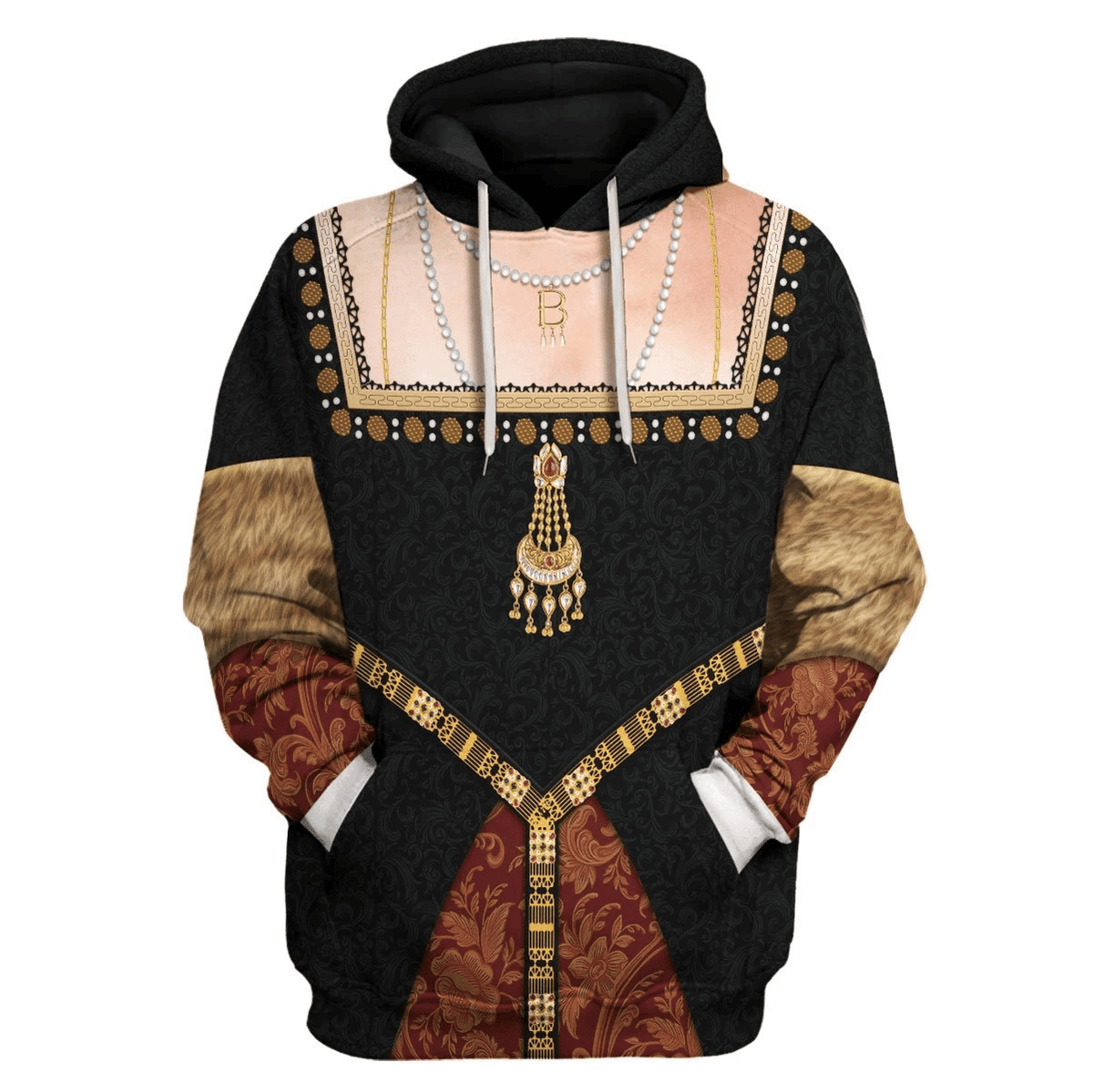 Gearhomie Queen Anne Boleyn Costume Hoodie Sweatshirt T-Shirt Tracksuit - Gearhomie.com