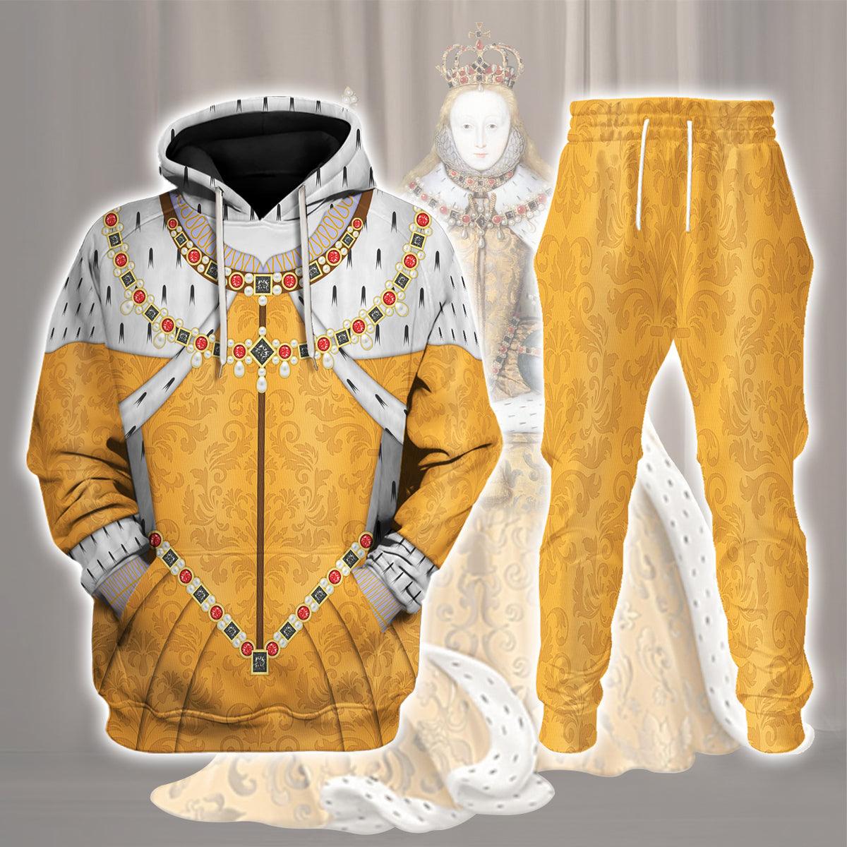 Gearhomie Queen Elizabeth I Queen of England and Ireland Costume Hoodie Sweatshirt T-Shirt Tracksuit - Gearhomie.com