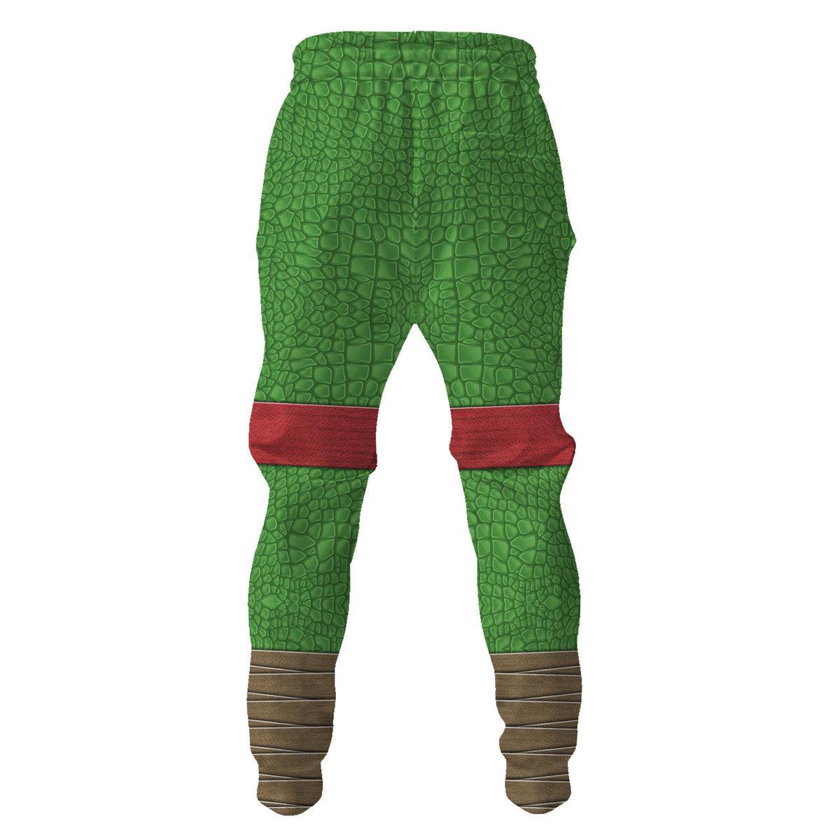 Gearhomie Raphael Ninja Turtles Costume Hoodie Sweatshirt T-Shirt ZipHoodie Sweatpants - Gearhomie.com