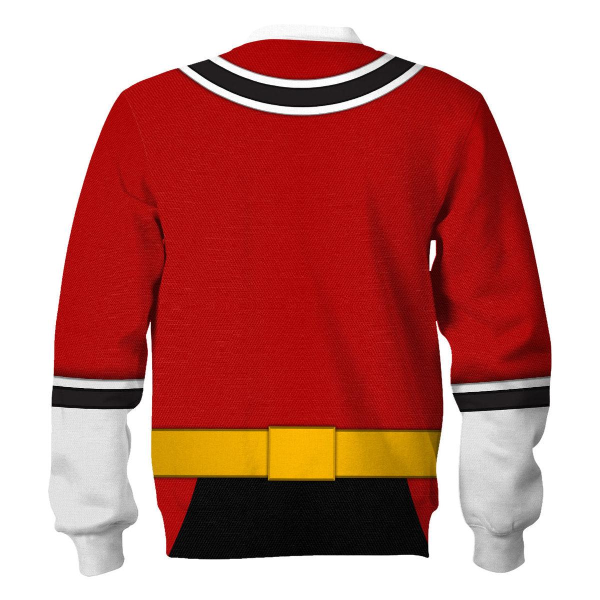 GearHomie Red Power Rangers Samurai Hoodies Sweatshirt T-shirt Hawaiian Tracksuit - DucG
