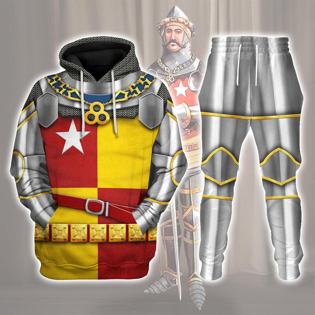 Gearhomie Richard de Vere- Battle of Agincourt Knights Costume Hoodie Sweatshirt T-Shirt Tracksuit - Gearhomie.com