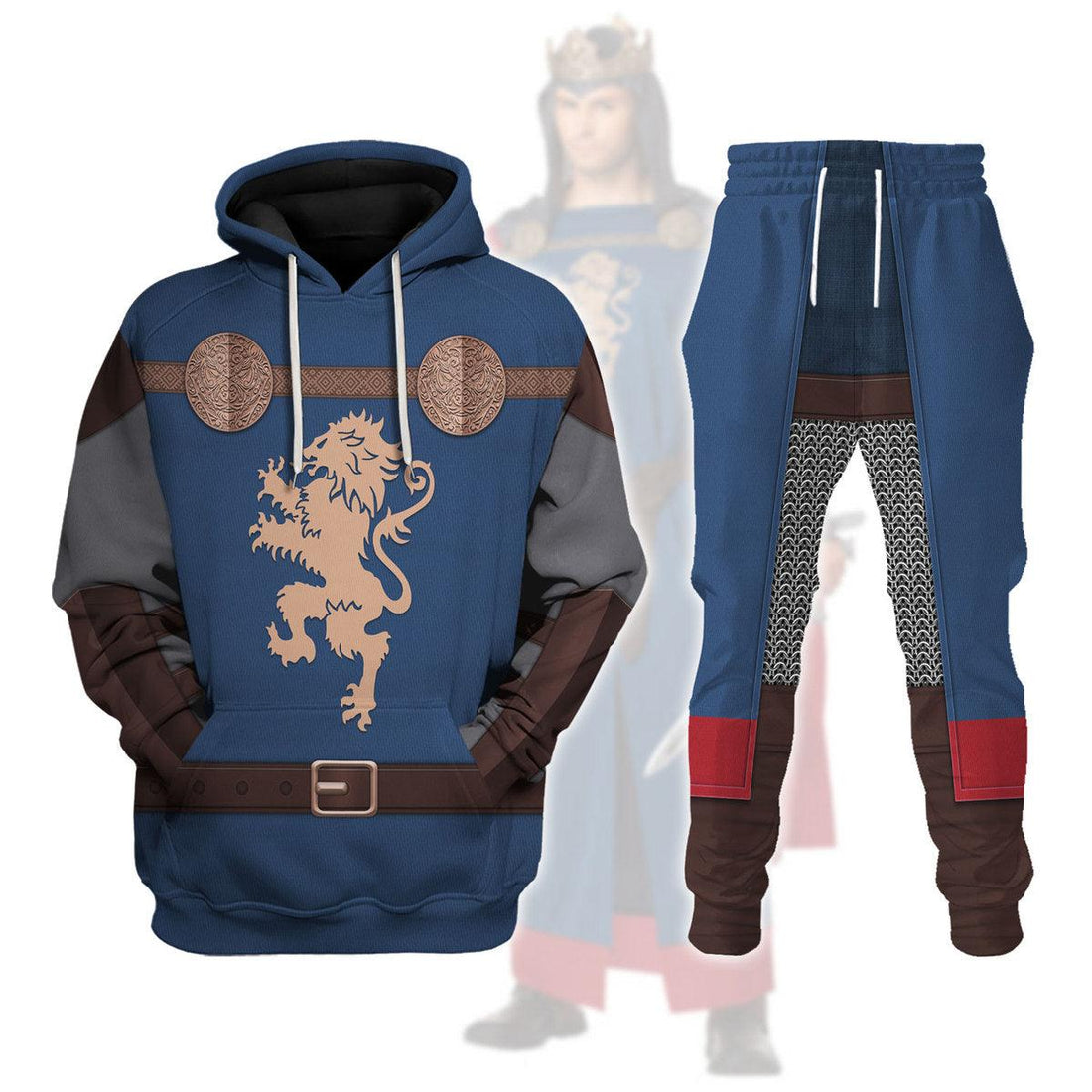CustomsPig Richard I of England Middle Ages Knight Costume Hoodie Sweatshirt T-Shirt Tracksuit - CustomsPig.com
