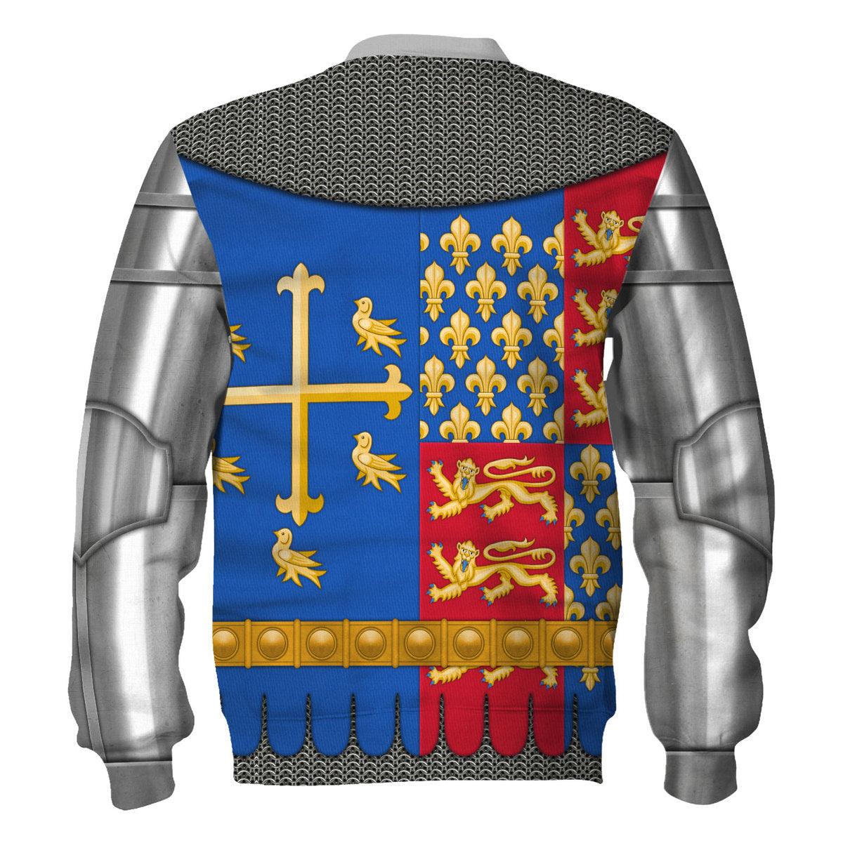 Gearhomie Richard II Of England Amour Knights Costume Hoodie Sweatshirt T-Shirt Tracksuit - Gearhomie.com