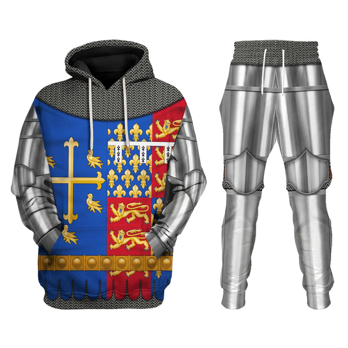 Gearhomie Richard II Of England Amour Knights Costume Hoodie Sweatshirt T-Shirt Tracksuit - Gearhomie.com