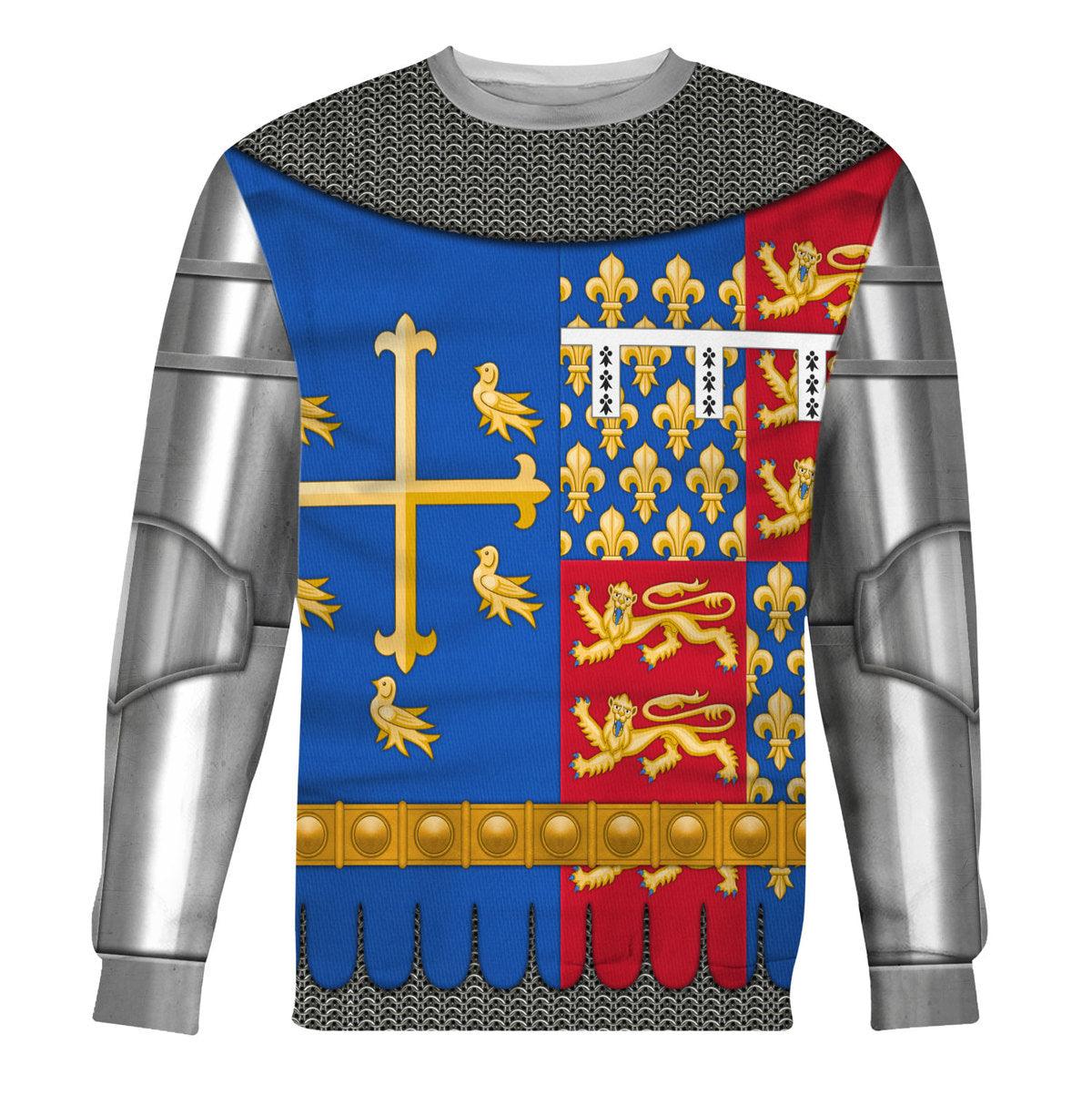 Gearhomie Richard II Of England Amour Knights Costume Hoodie Sweatshirt T-Shirt Tracksuit - Gearhomie.com