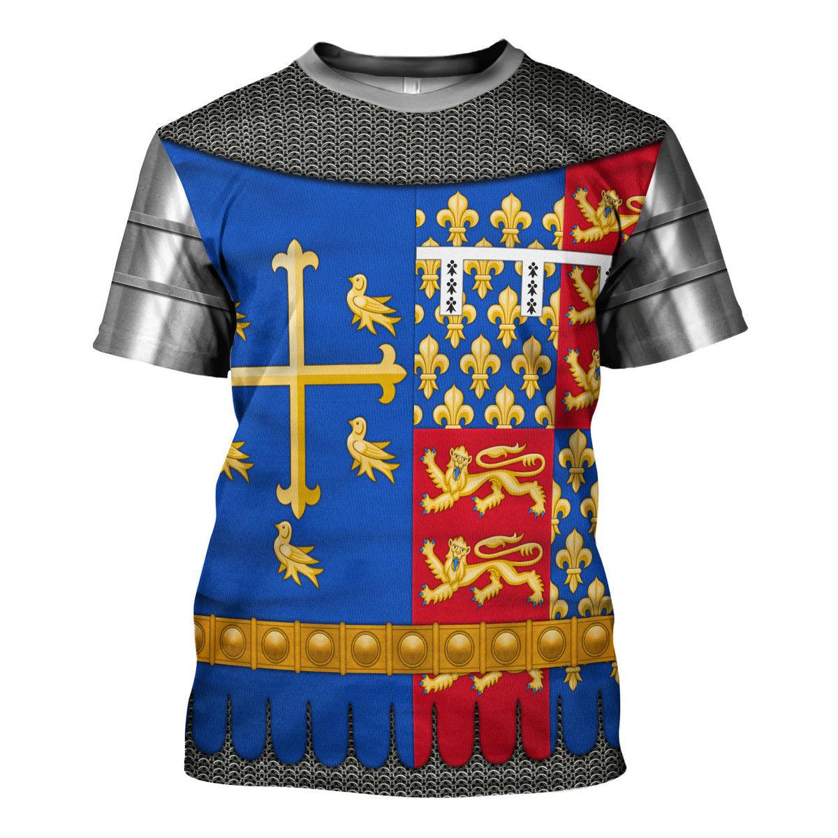Gearhomie Richard II Of England Amour Knights Costume Hoodie Sweatshirt T-Shirt Tracksuit - Gearhomie.com