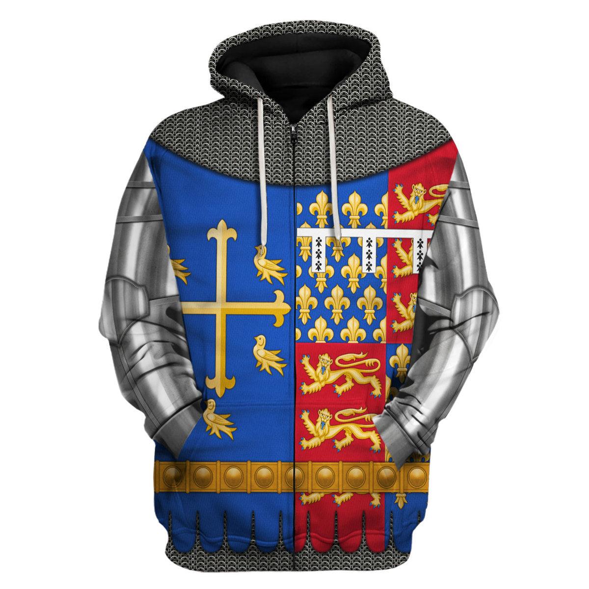 Gearhomie Richard II Of England Amour Knights Costume Hoodie Sweatshirt T-Shirt Tracksuit - Gearhomie.com