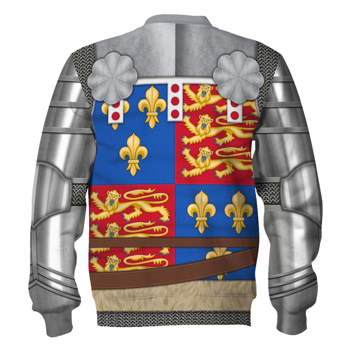 Gearhomie Richard of York, 3rd Duke of York Amour Knights Costume Hoodie Sweatshirt T-Shirt Tracksuit - Gearhomie.com