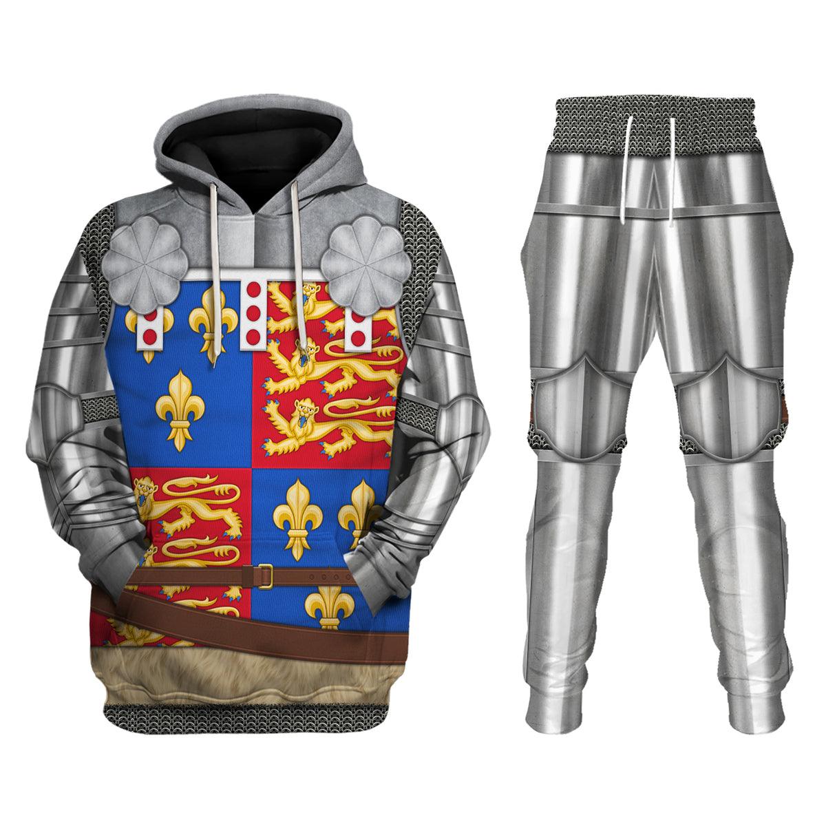 Gearhomie Richard of York, 3rd Duke of York Amour Knights Costume Hoodie Sweatshirt T-Shirt Tracksuit - Gearhomie.com