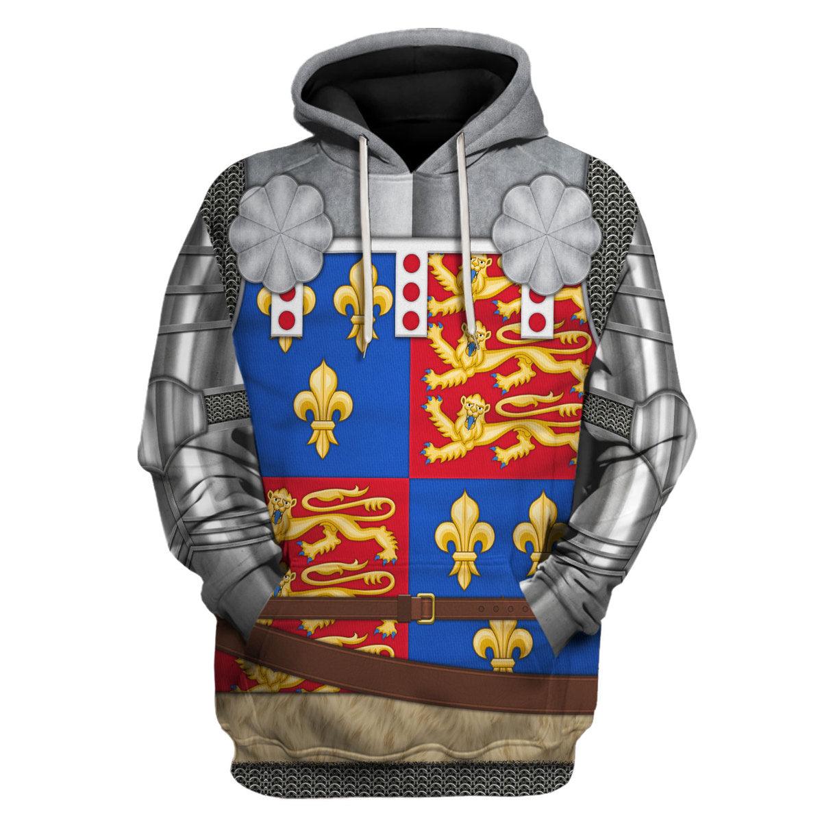 Gearhomie Richard of York, 3rd Duke of York Amour Knights Costume Hoodie Sweatshirt T-Shirt Tracksuit - Gearhomie.com