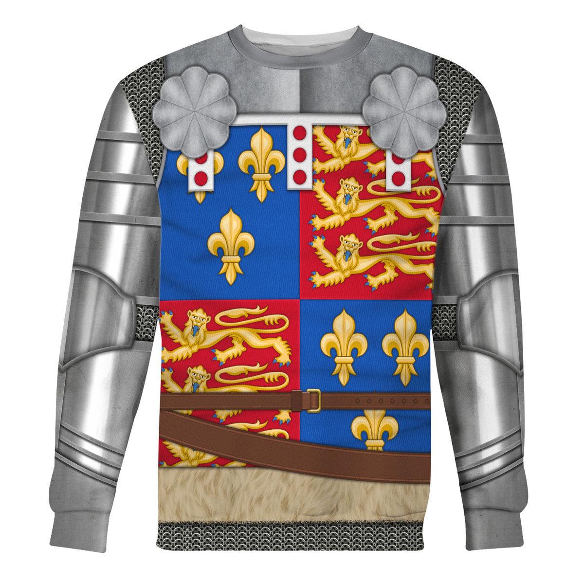 Gearhomie Richard of York, 3rd Duke of York Amour Knights Costume Hoodie Sweatshirt T-Shirt Tracksuit - Gearhomie.com