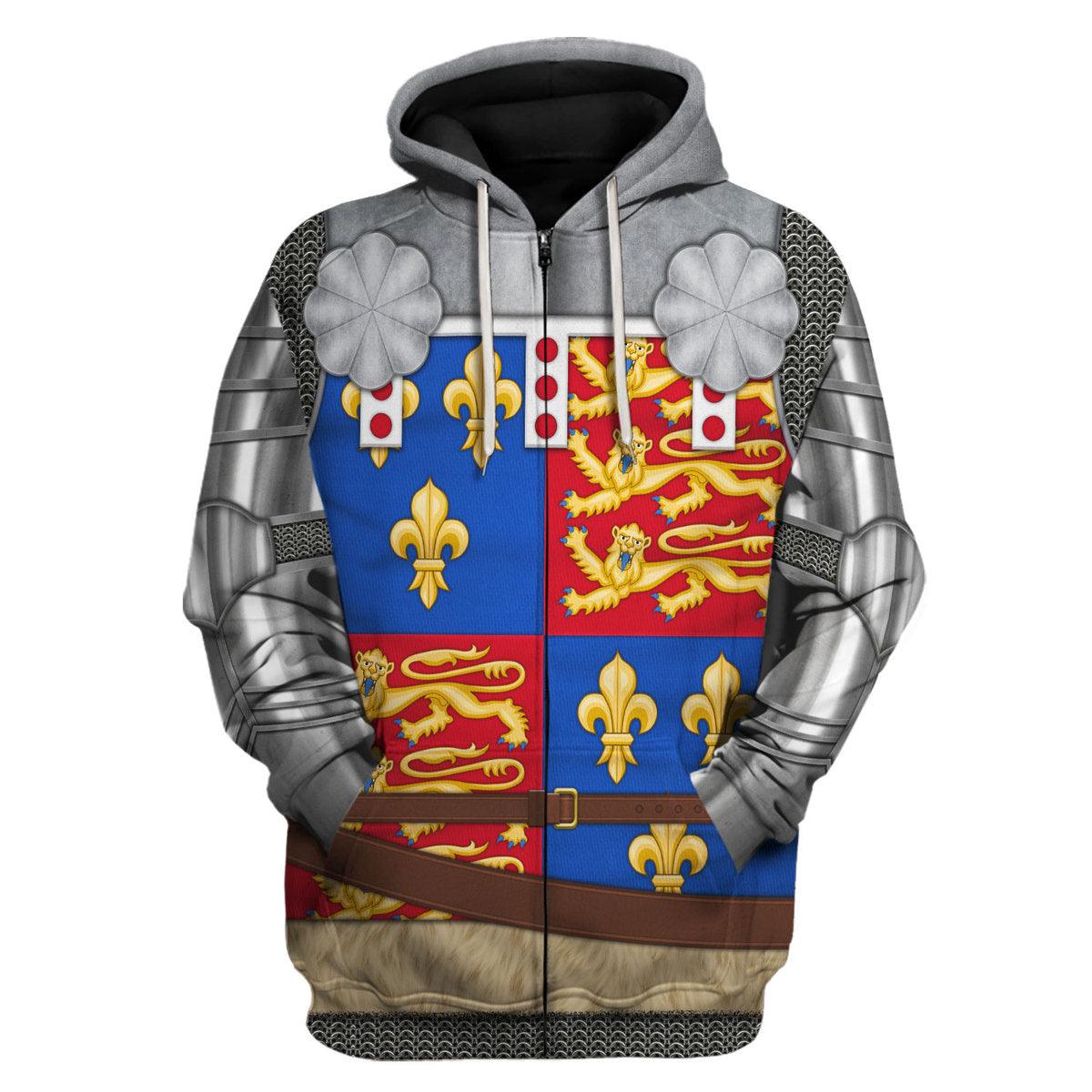 Gearhomie Richard of York, 3rd Duke of York Amour Knights Costume Hoodie Sweatshirt T-Shirt Tracksuit - Gearhomie.com