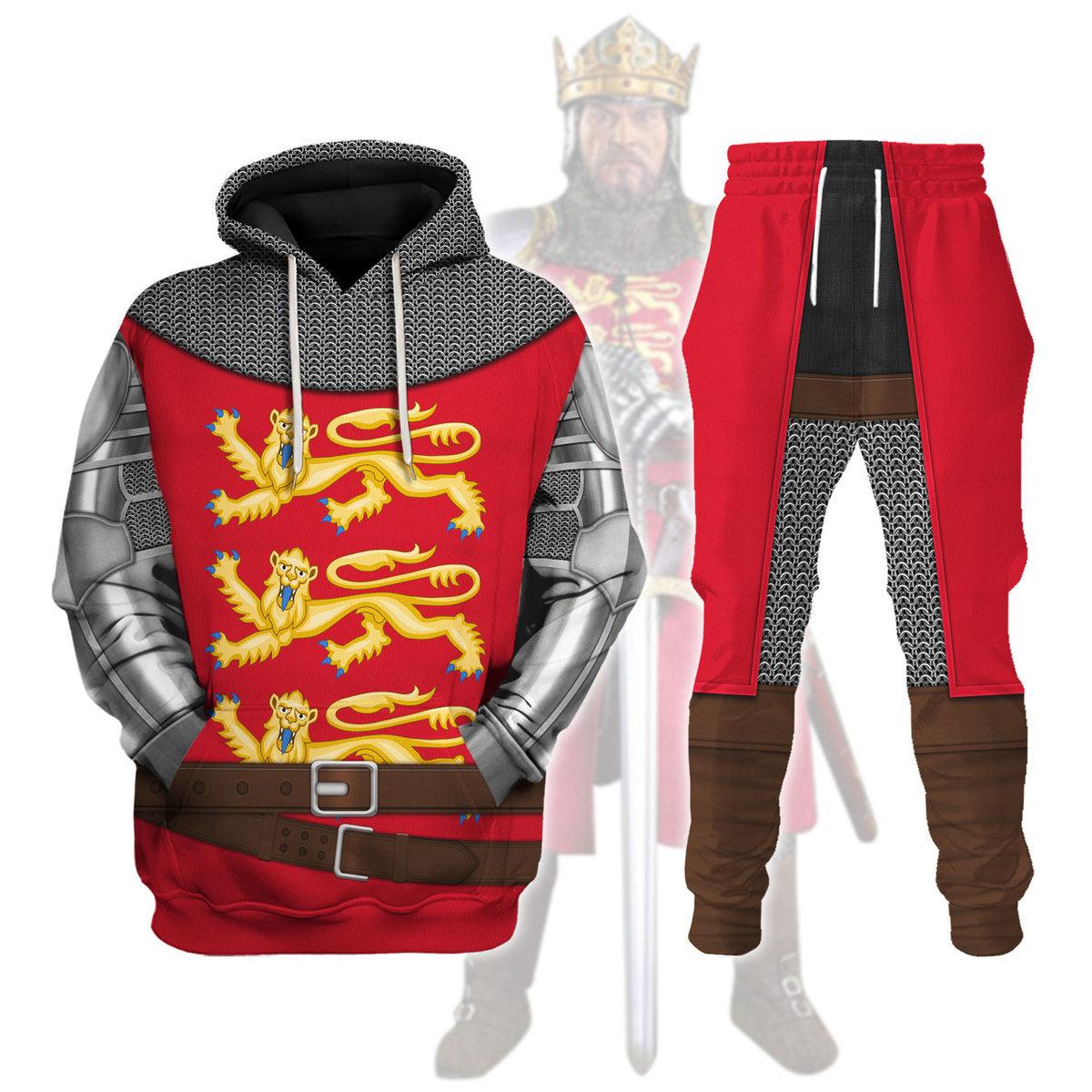 OodieGang Richard The Lionheart Knight A Royal Heraldry Costume Hoodie Sweatshirt T-Shirt Tracksuit - OodieGang.com