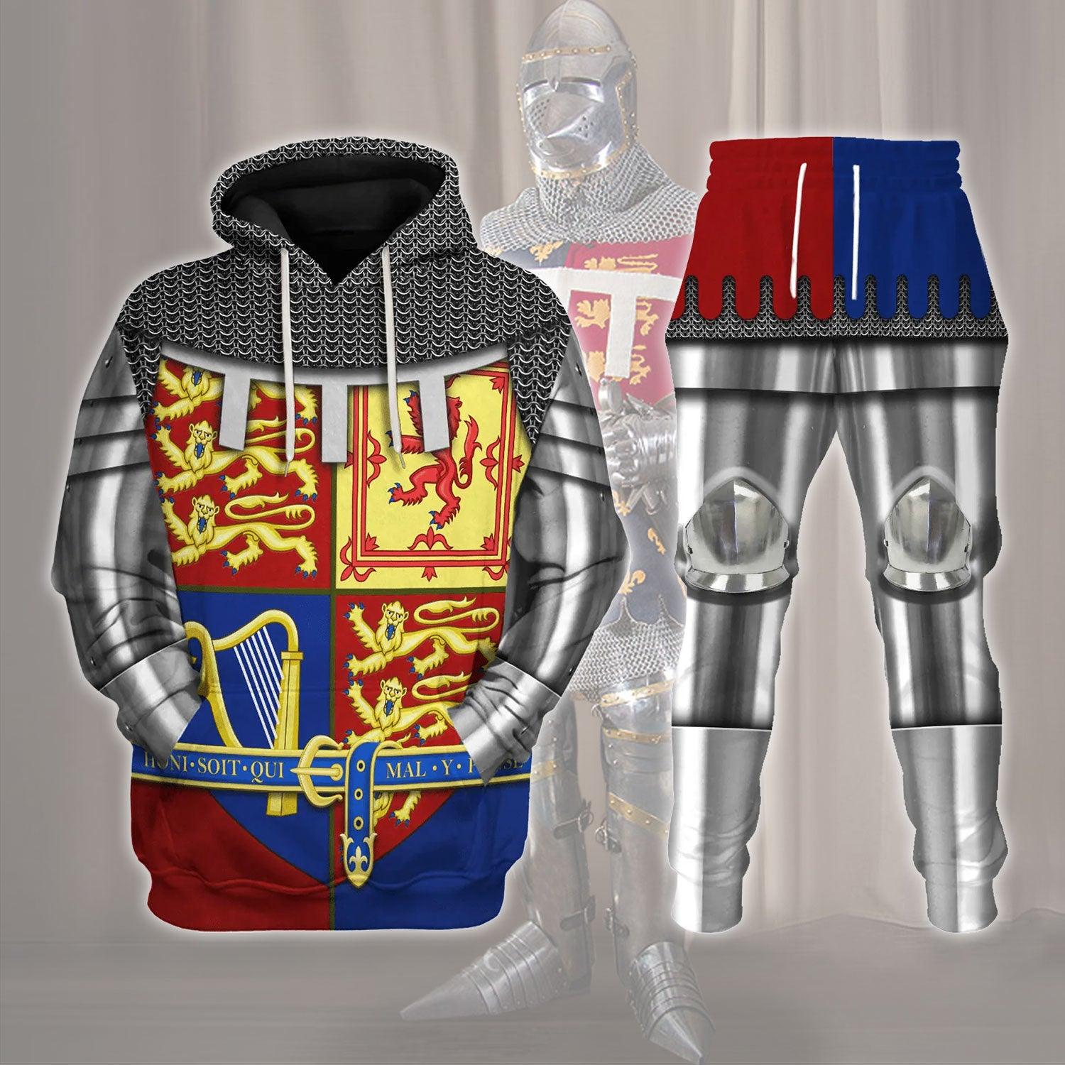 Gearhomie Royal Coat of Arms of the United Kingdom (Queen Elizabeth II) Costume Hoodie Sweatshirt T-Shirt Tracksuit - Gearhomie.com