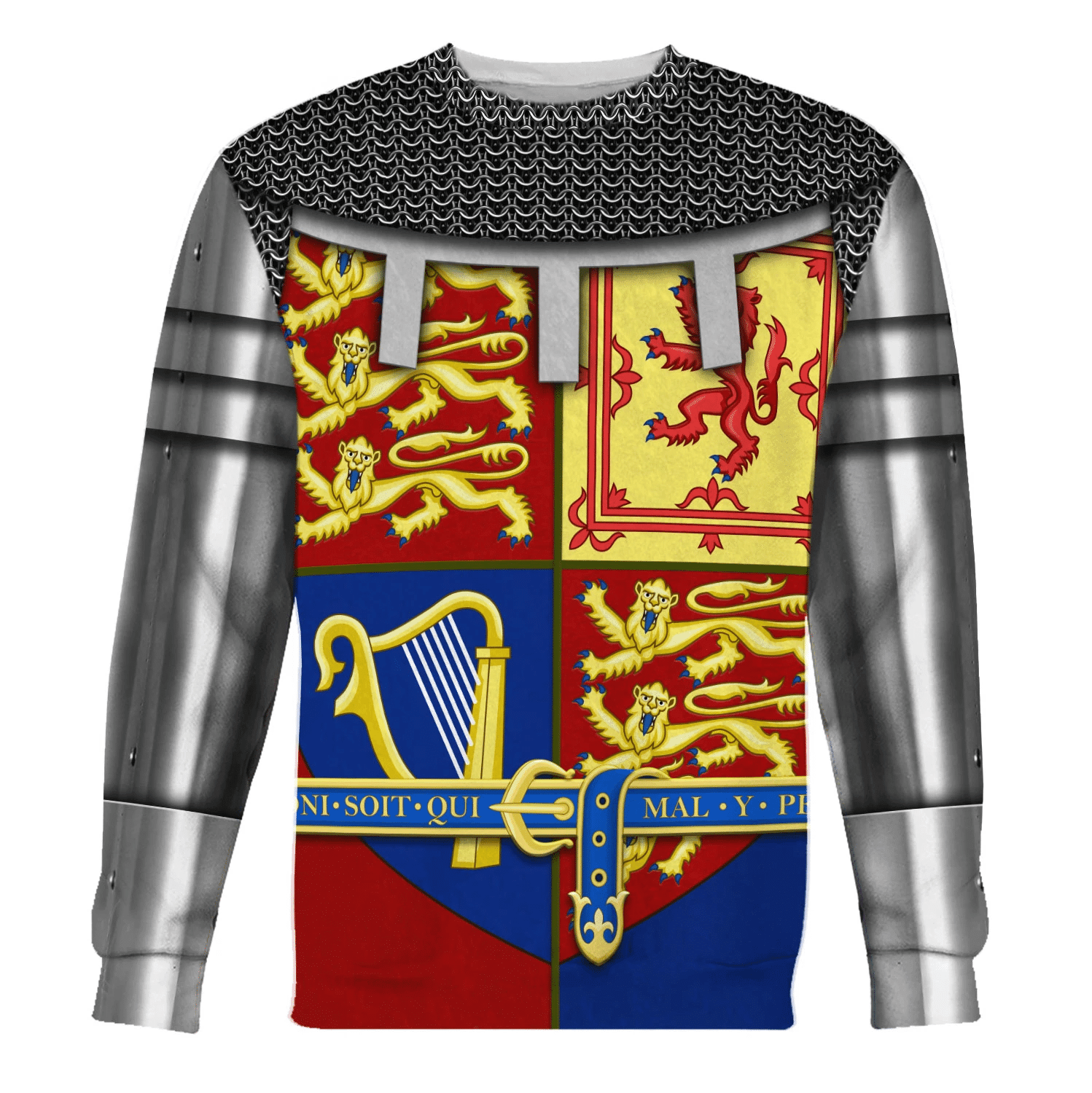 Gearhomie Royal Coat of Arms of the United Kingdom (Queen Elizabeth II) Costume Hoodie Sweatshirt T-Shirt Tracksuit - Gearhomie.com