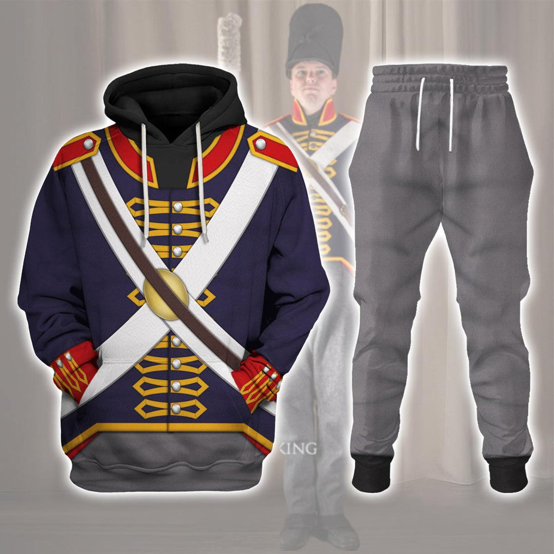 Gearhomie Royal Foot Artillery – Gunner (1806-1815) Uniform All Over Print Hoodie Sweatshirt T-Shirt Tracksuit - Gearhomie.com