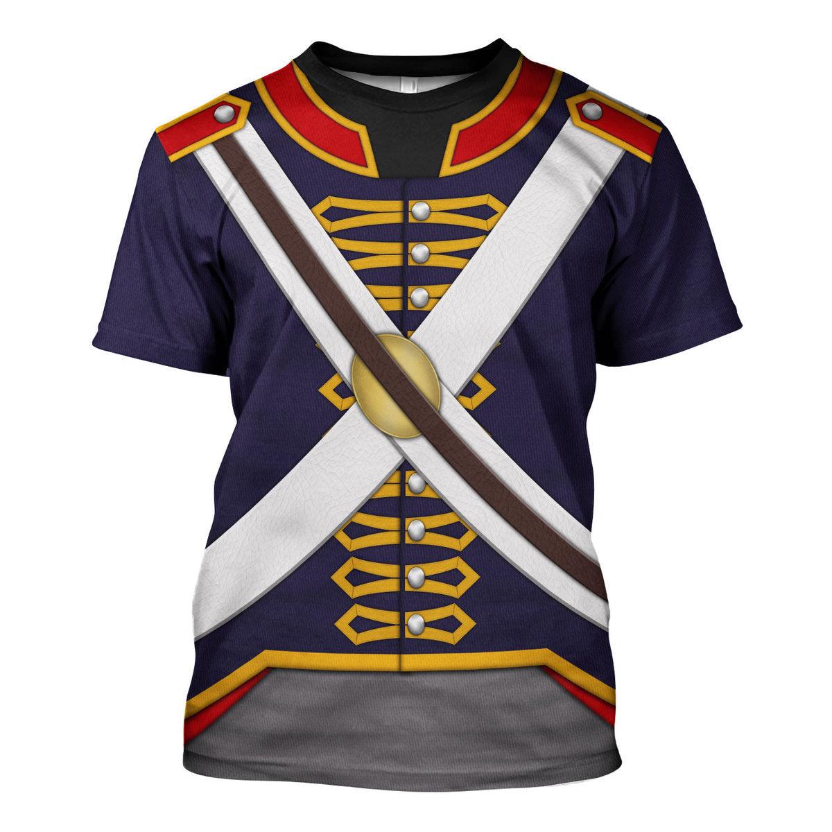 Gearhomie Royal Foot Artillery – Gunner (1806-1815) Uniform All Over Print Hoodie Sweatshirt T-Shirt Tracksuit - Gearhomie.com
