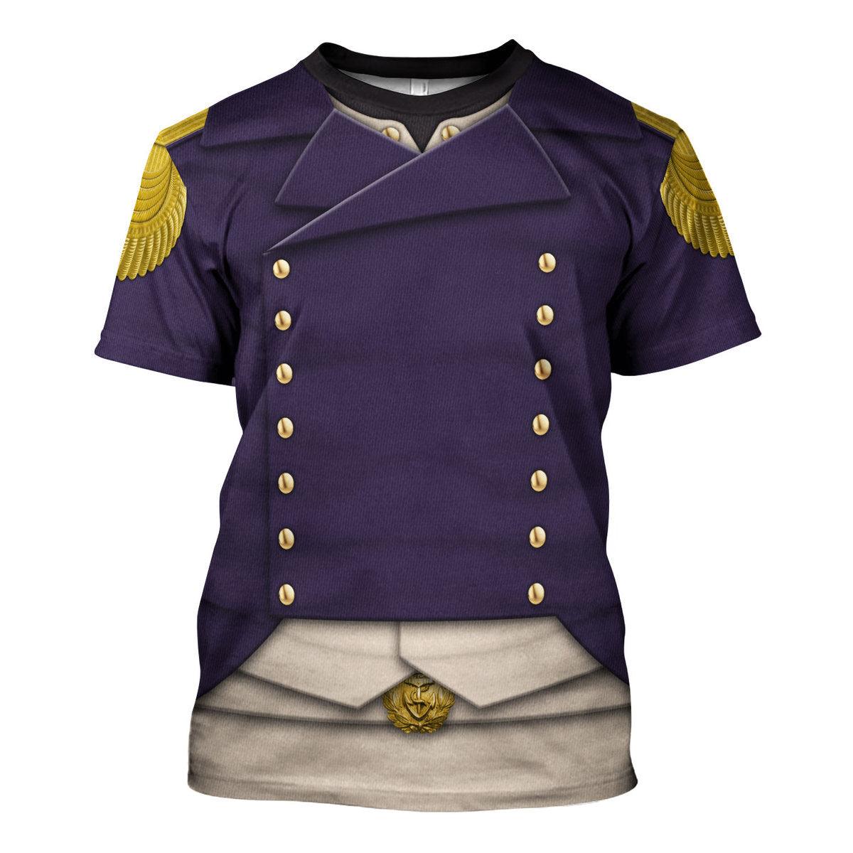 Gearhomie Royal Navy Captain-1806 Uniform All Over Print Hoodie Sweatshirt T-Shirt Tracksuit - DucG