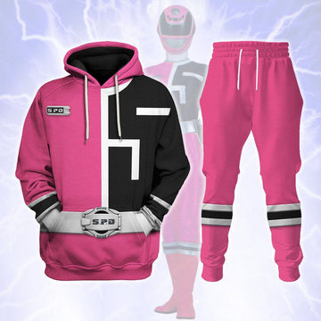Gearhomie S.P.D Pink Ranger Hoodies Sweatshirt T-shirt Sweatpants Hawaiian Tracksuit - Gearhomie.com