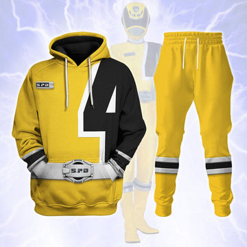 Gearhomie S.P.D Yellow Ranger Hoodies Sweatshirt T-shirt Sweatpants Hawaiian Tracksuit - Gearhomie.com