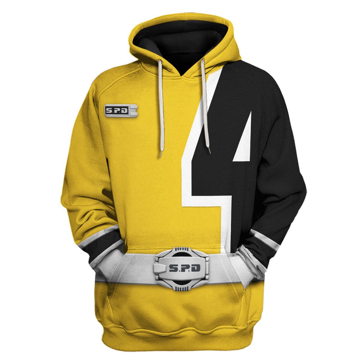 Gearhomie S.P.D Yellow Ranger Hoodies Sweatshirt T-shirt Sweatpants Hawaiian Tracksuit - Gearhomie.com