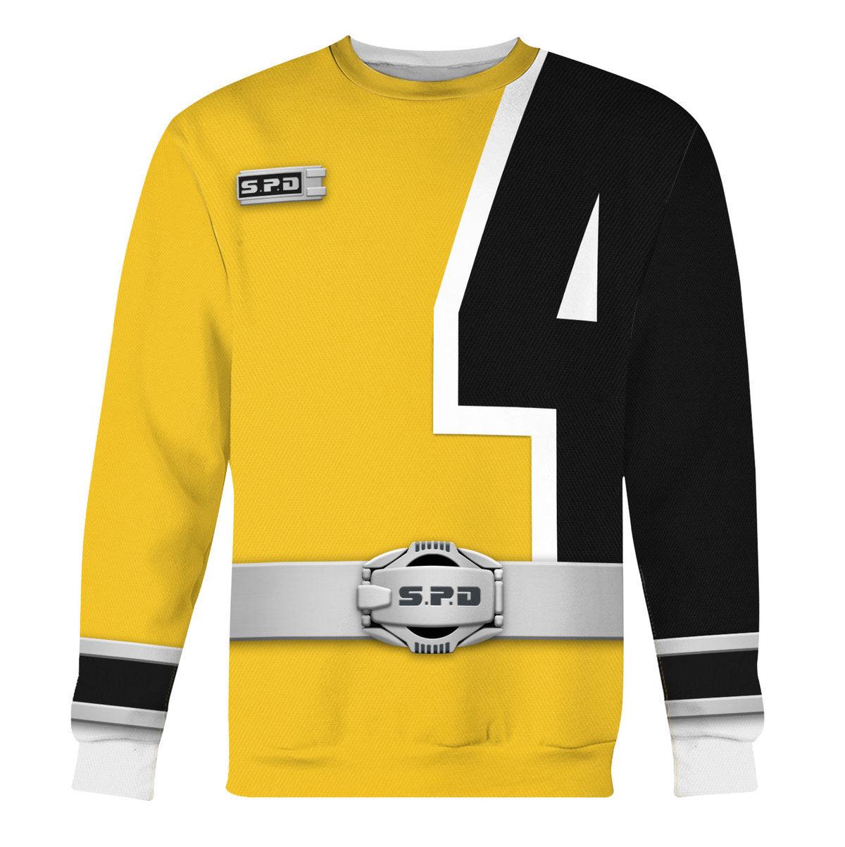Gearhomie S.P.D Yellow Ranger Hoodies Sweatshirt T-shirt Sweatpants Hawaiian Tracksuit - Gearhomie.com