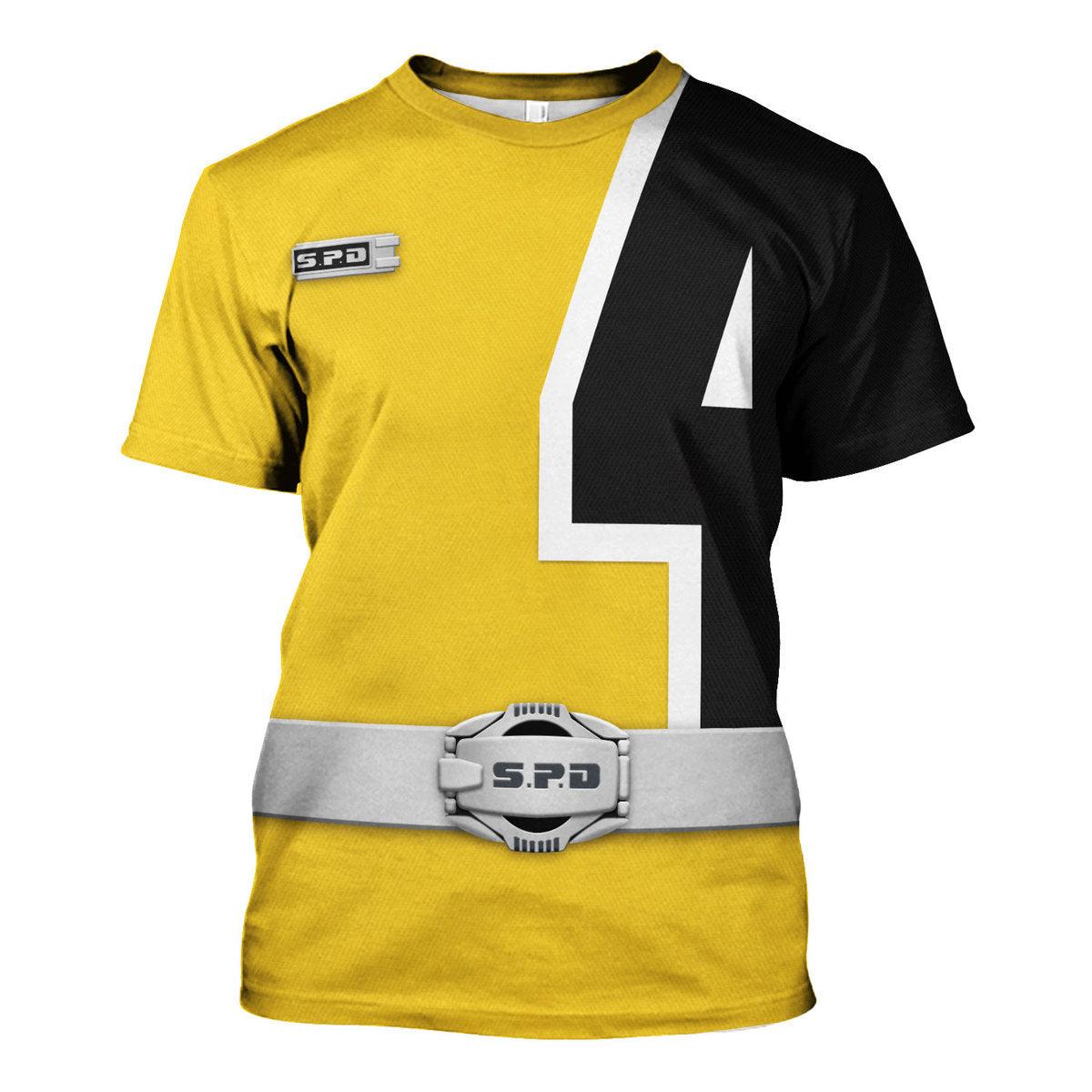 Gearhomie S.P.D Yellow Ranger Hoodies Sweatshirt T-shirt Sweatpants Hawaiian Tracksuit - Gearhomie.com