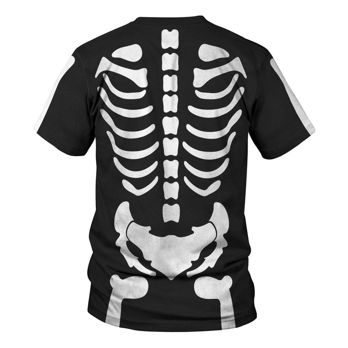 Gearhomie Skeleton Bone Print Halloween Fancy Dress Costume Hoodie Sweatshirt T-Shirt Tracksuit - Gearhomie.com